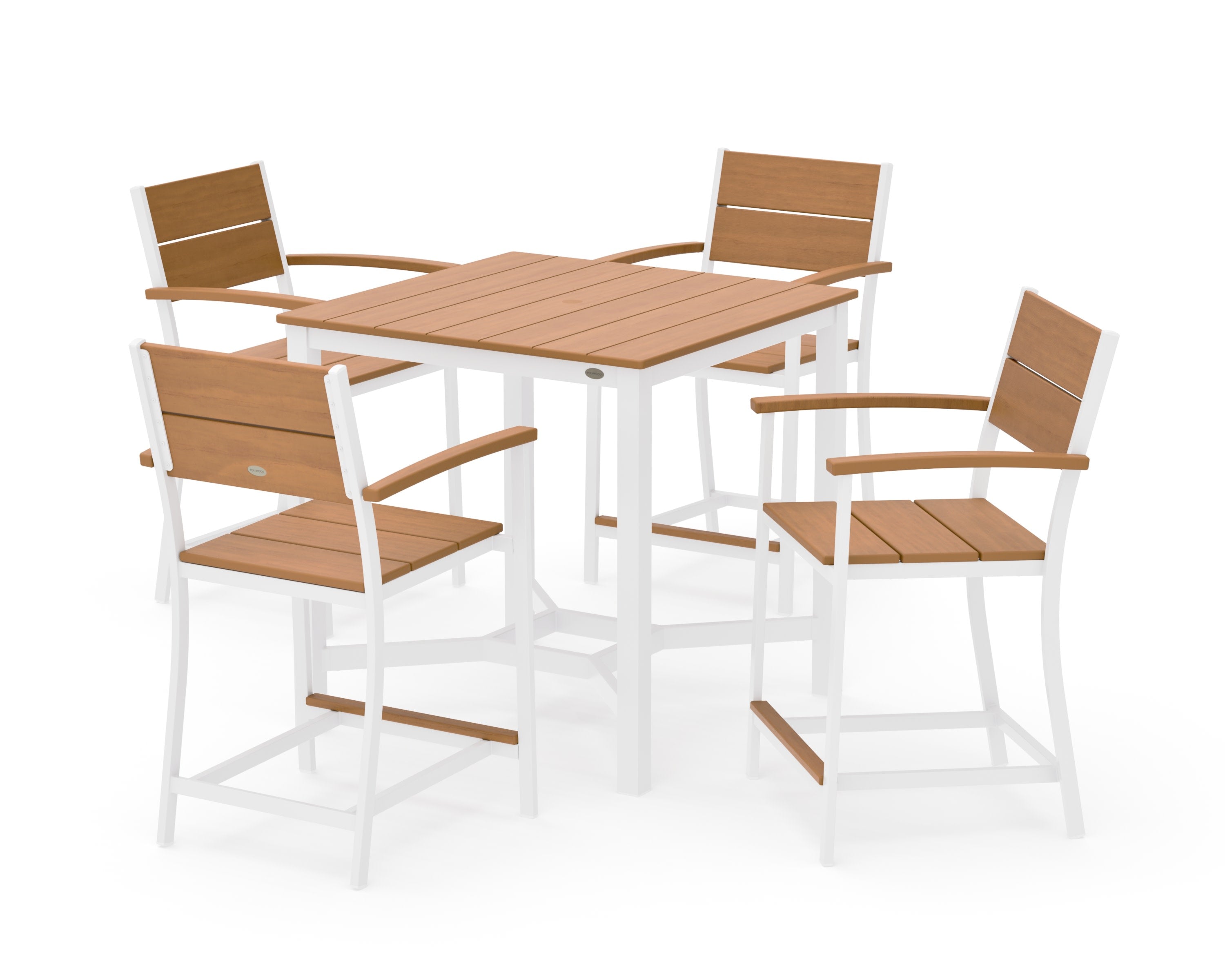 Main Street 5-Piece Counter Set in White / Natural