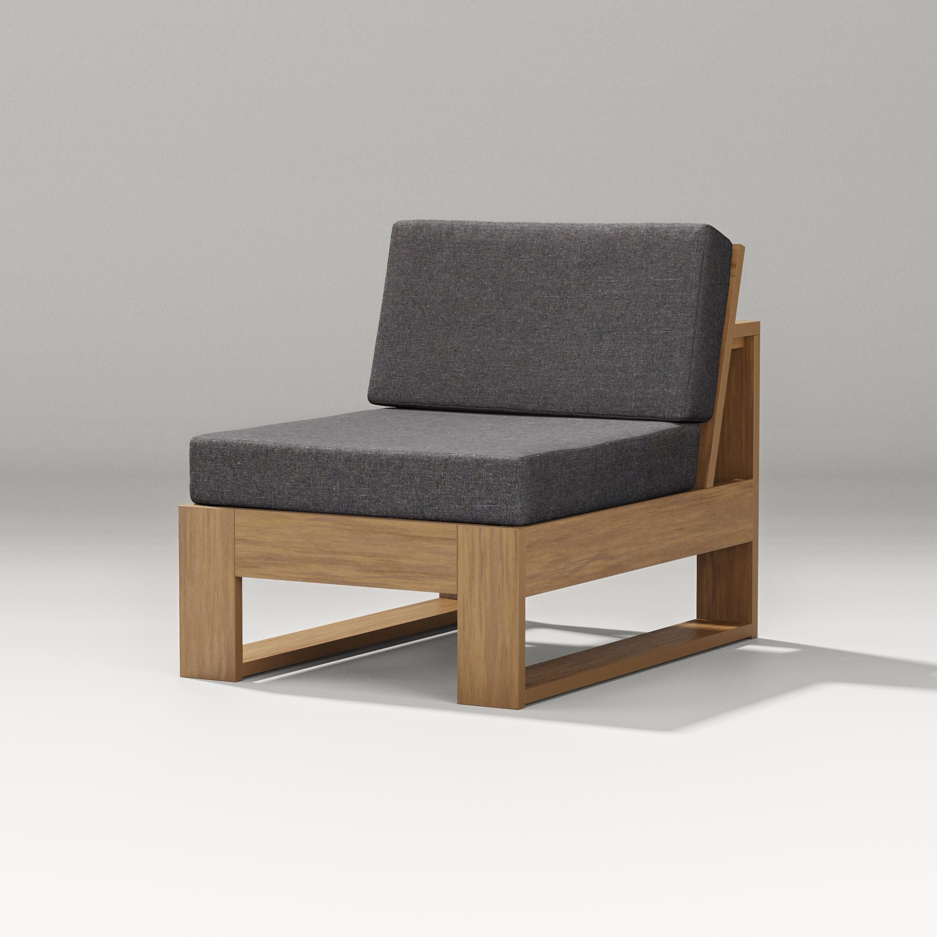 Latitude Modular Armless Chair in Natural / Ash Charcoal