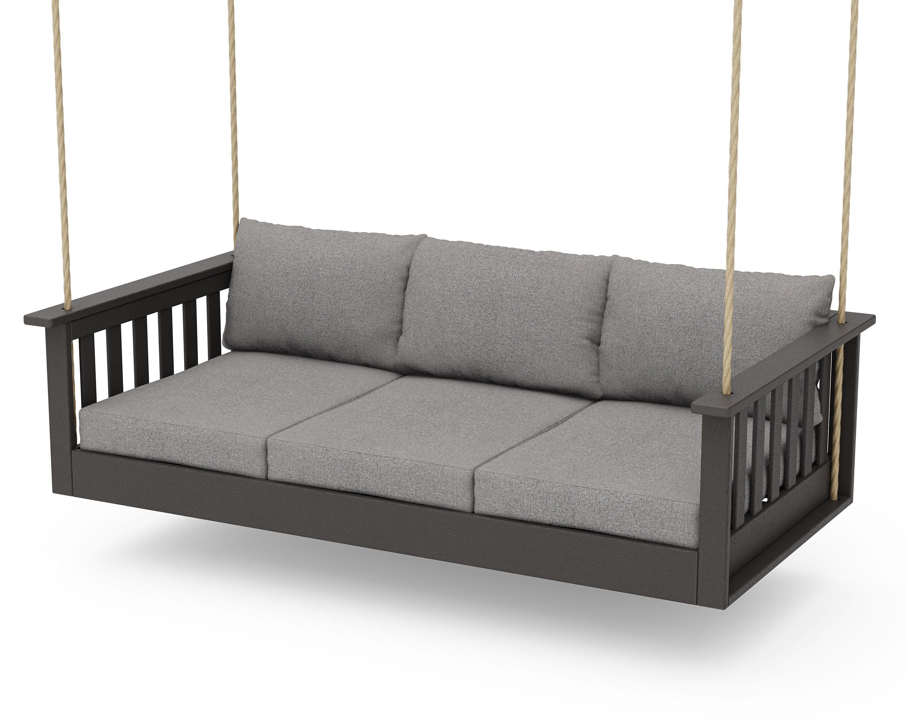 Vineyard Daybed Swing in Vintage Coffee / Grey Mist