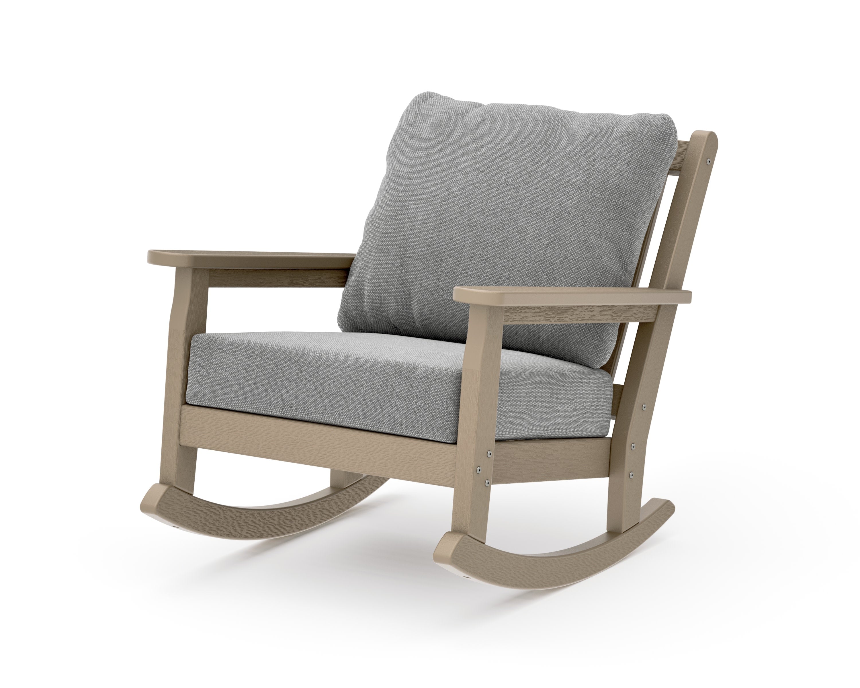 Chippendale Deep Seating Rocking Chair in Vintage Sahara / Grey Mist
