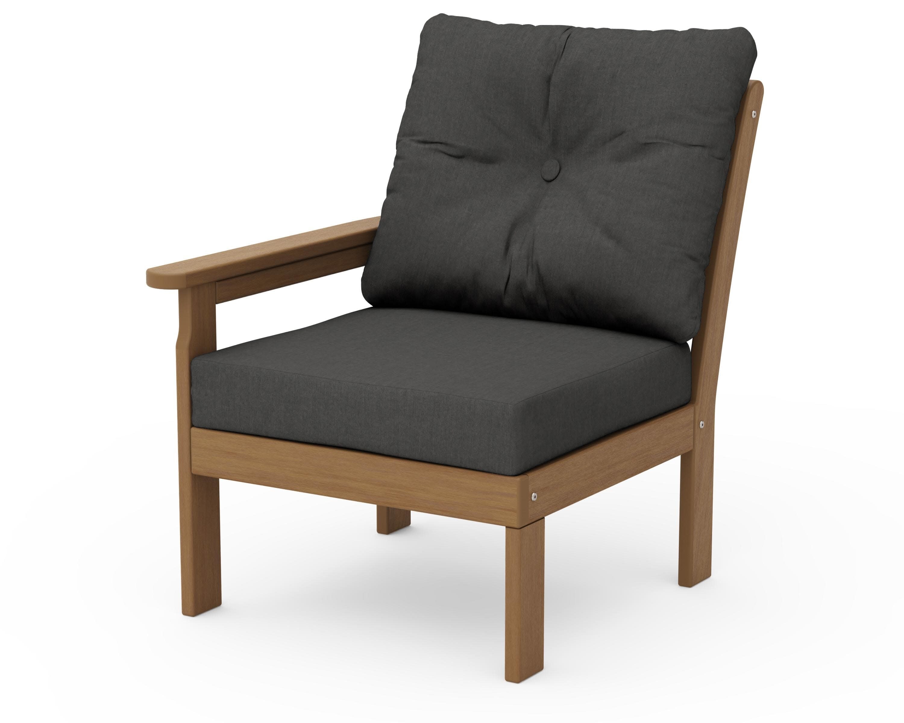 Vineyard Modular Left Arm Chair in Natural / Spectrum Carbon