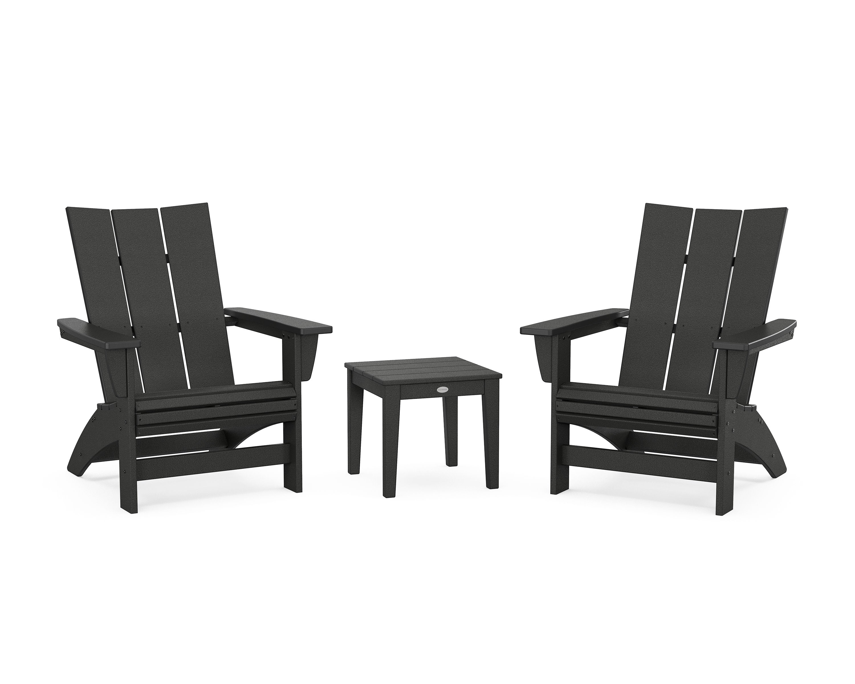 3-Piece Modern Grand Adirondack Set in Black