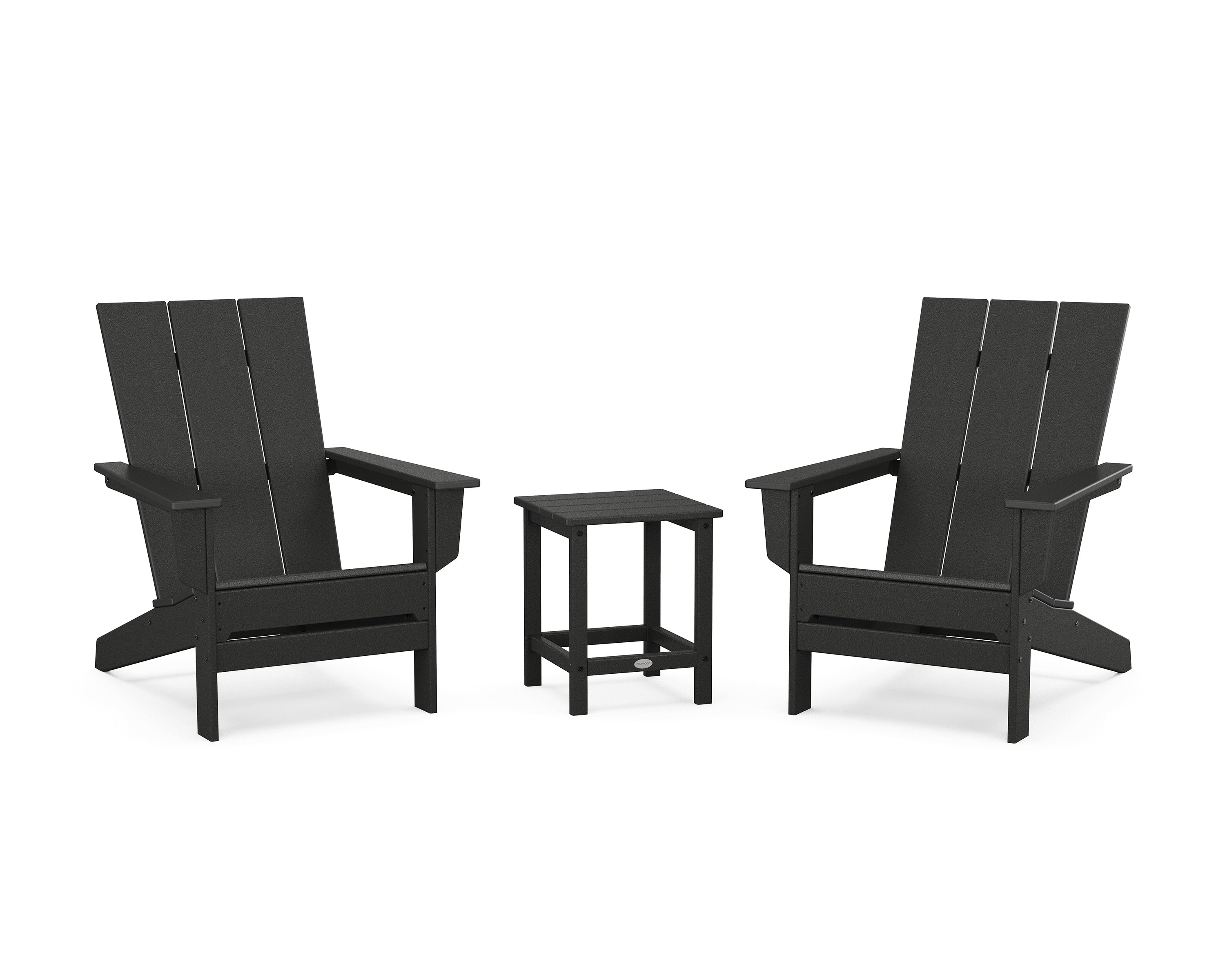 3-Piece Modern Studio Adirondack Set in Black