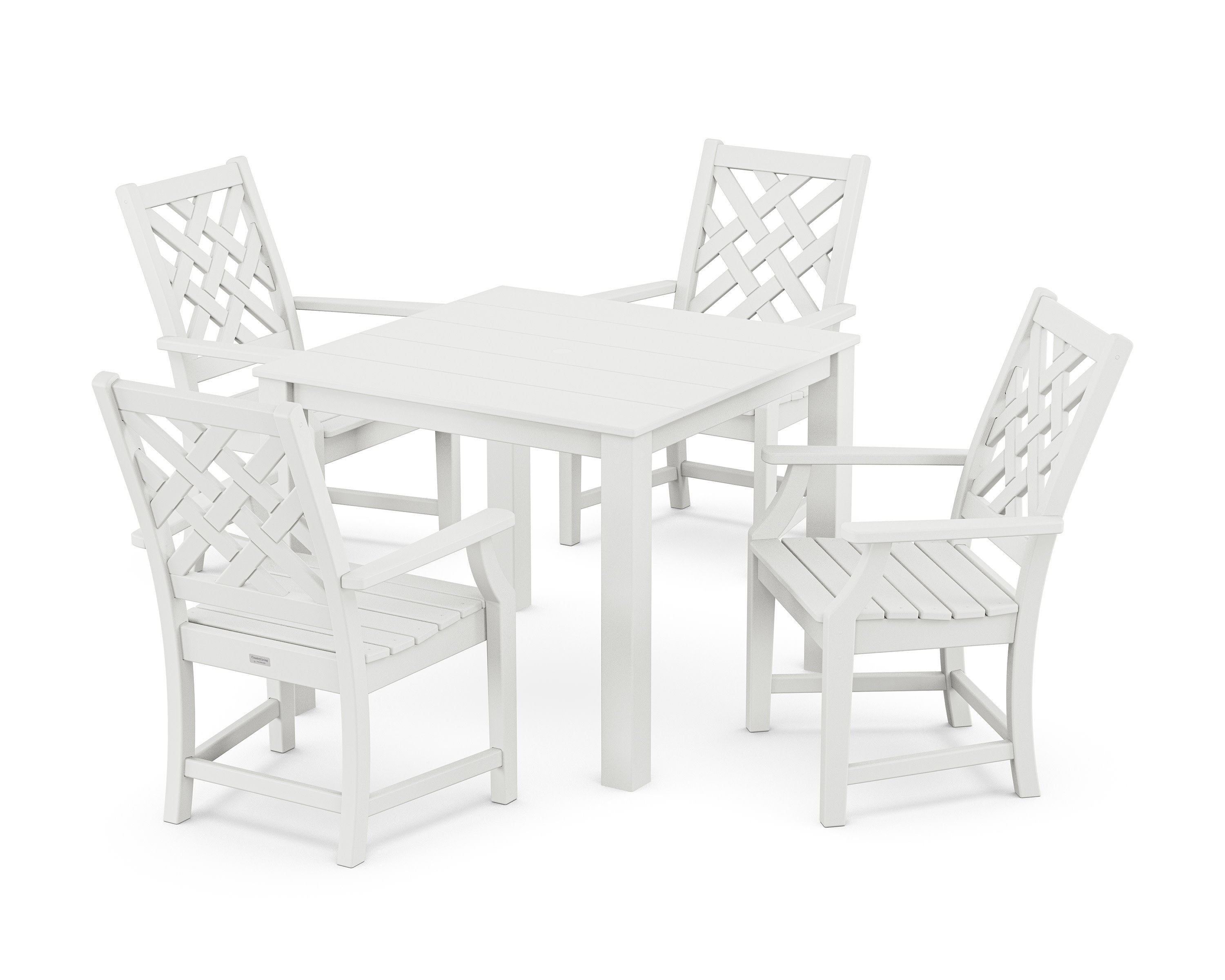 Wovendale 5-Piece Parsons Dining Set in White