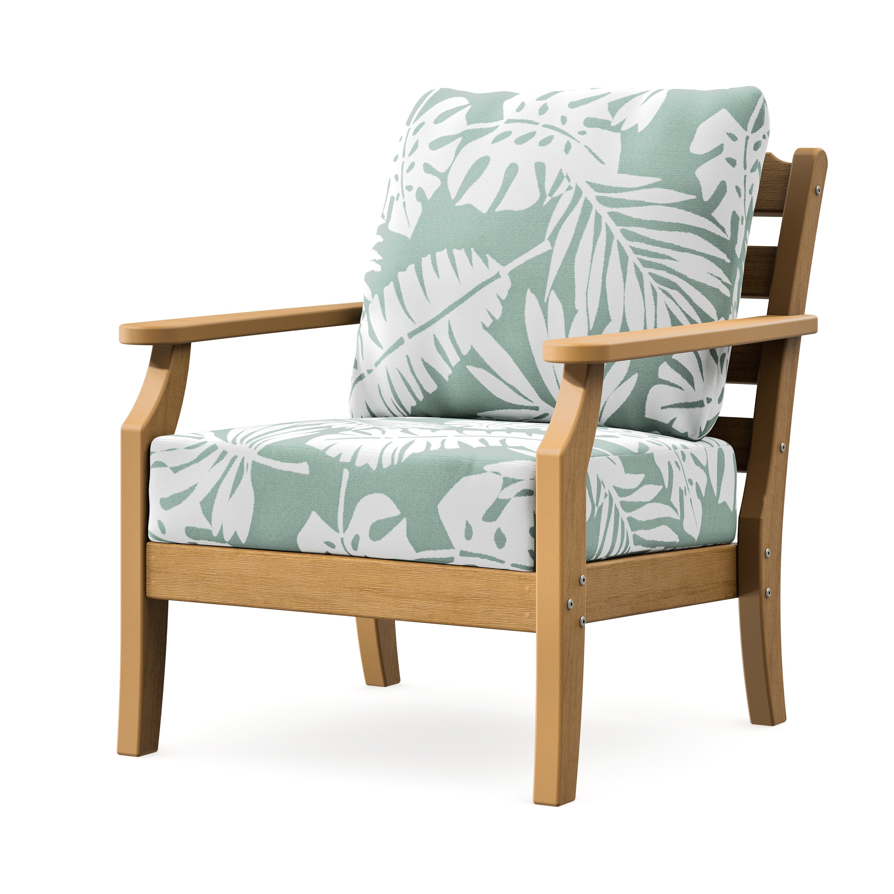 Savannah Deep Seating Chair in Natural / Leaf Glacier Spa