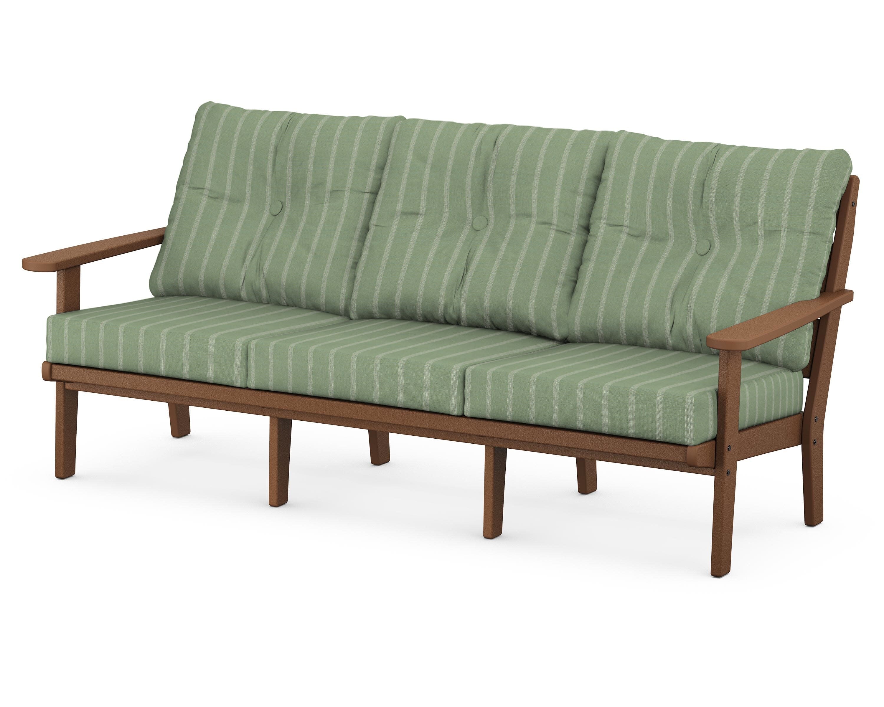 Lakeside Deep Seating Sofa in Teak / Unwind Rainwashed