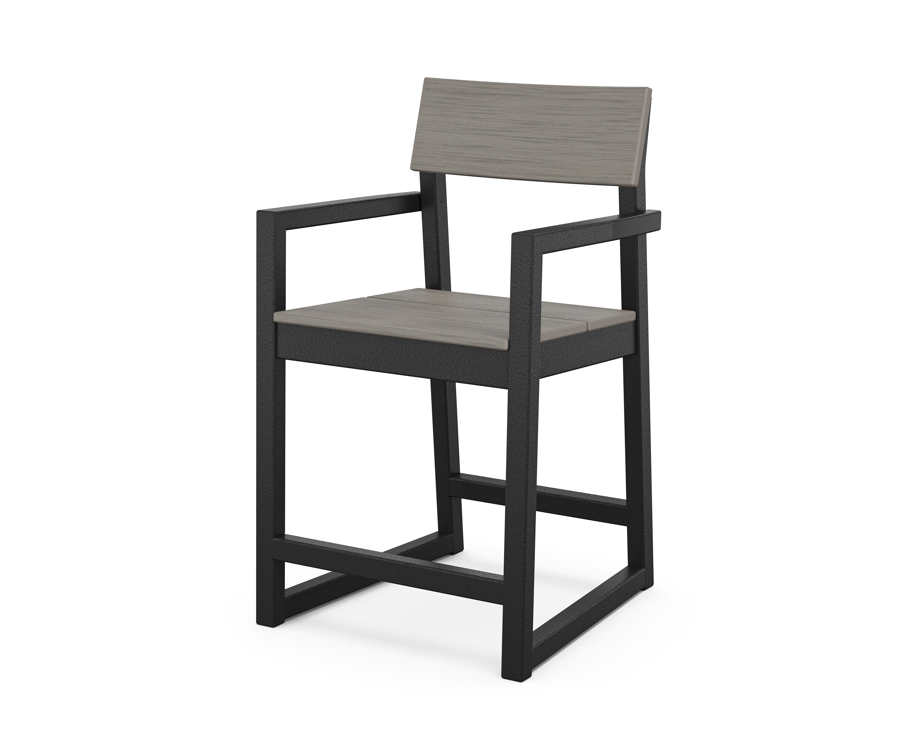 EDGE Counter Arm Chair in Black / Driftwood