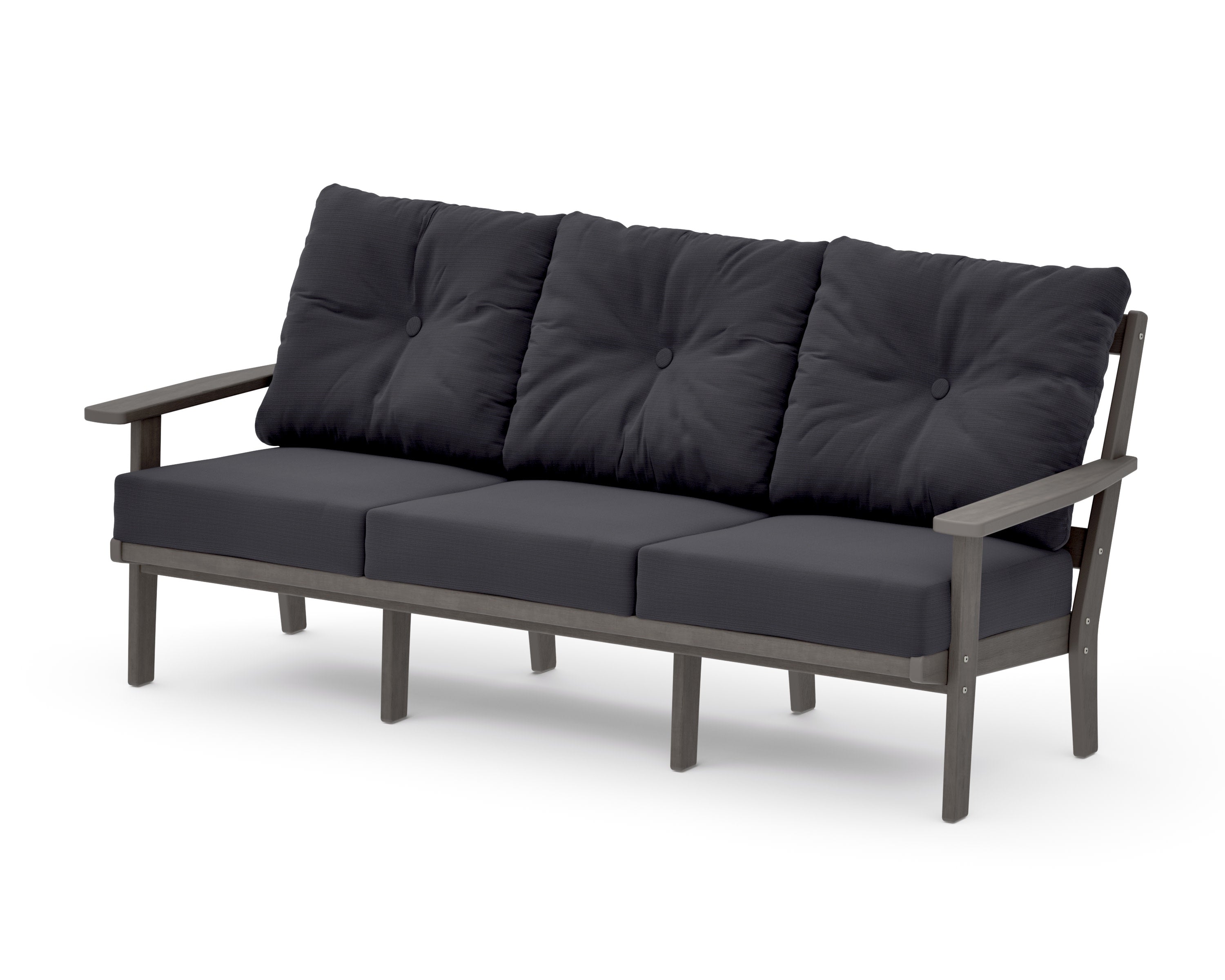 Oxford Deep Seating Sofa in Driftwood / Midnight Linen