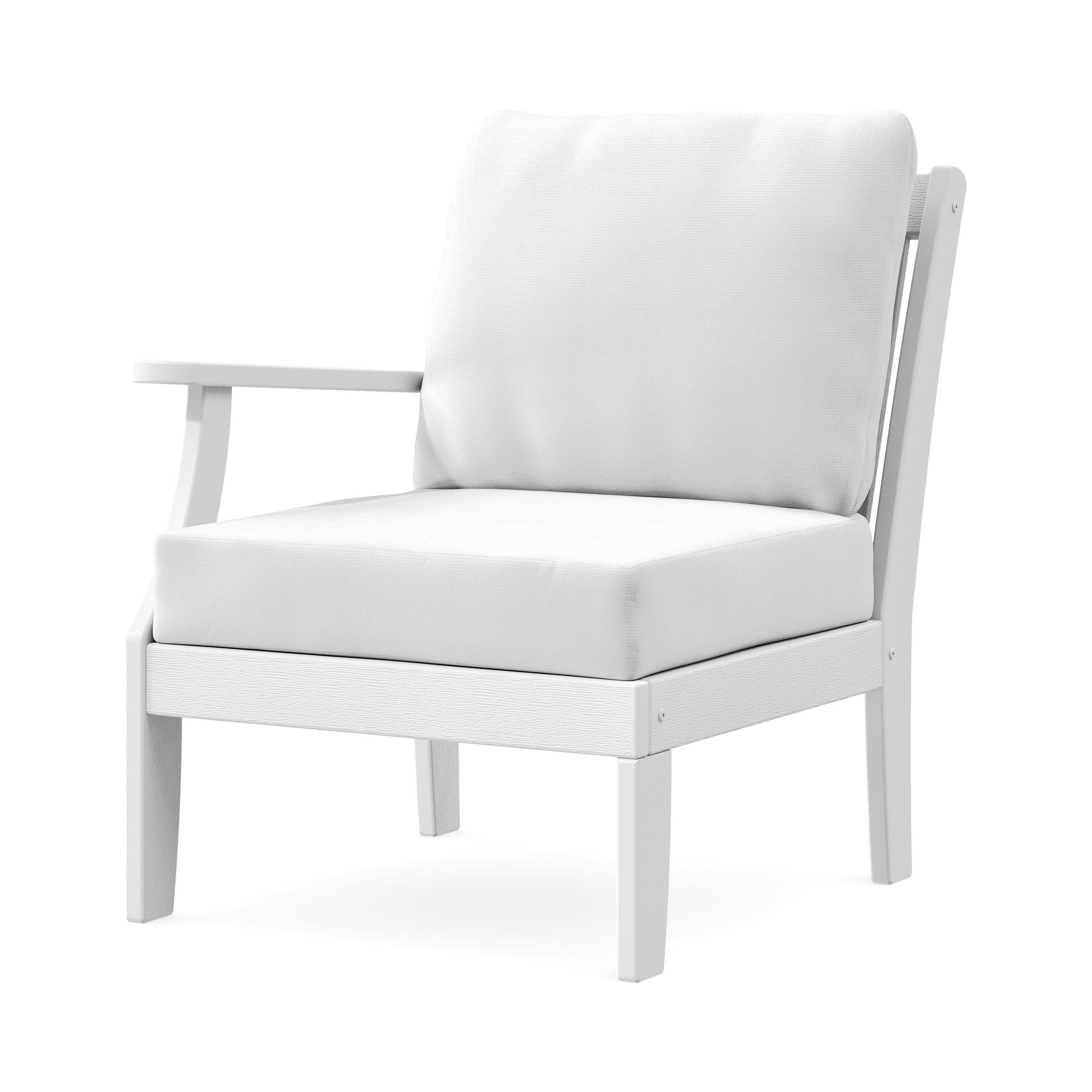 Braxton Modular Left Arm Chair in Vintage White / Natural