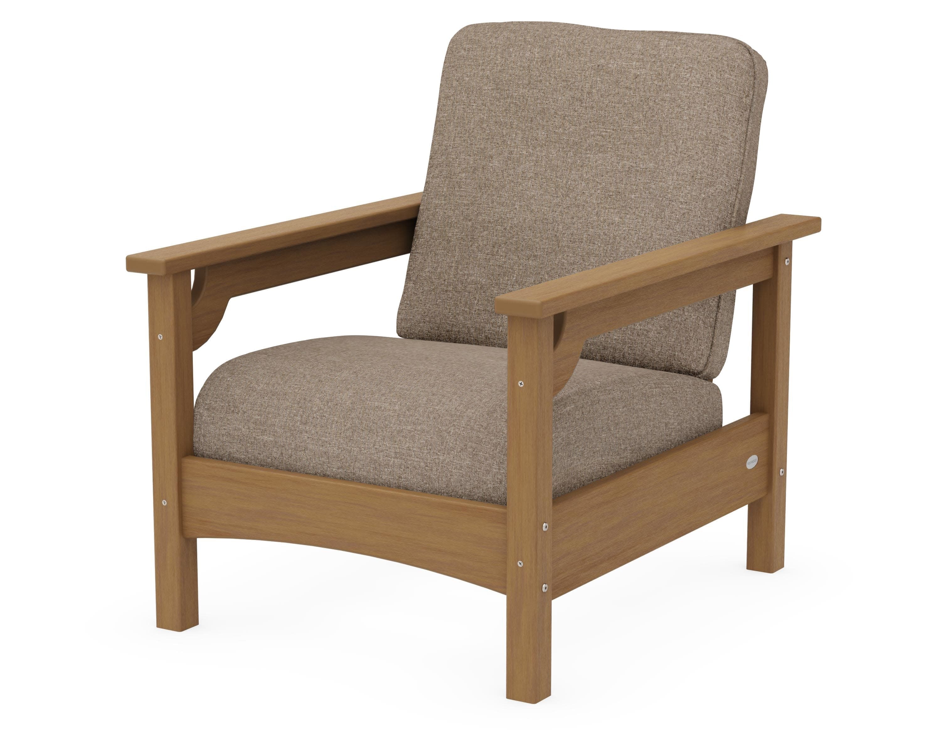 Club Chair in Natural / Spiced Burlap