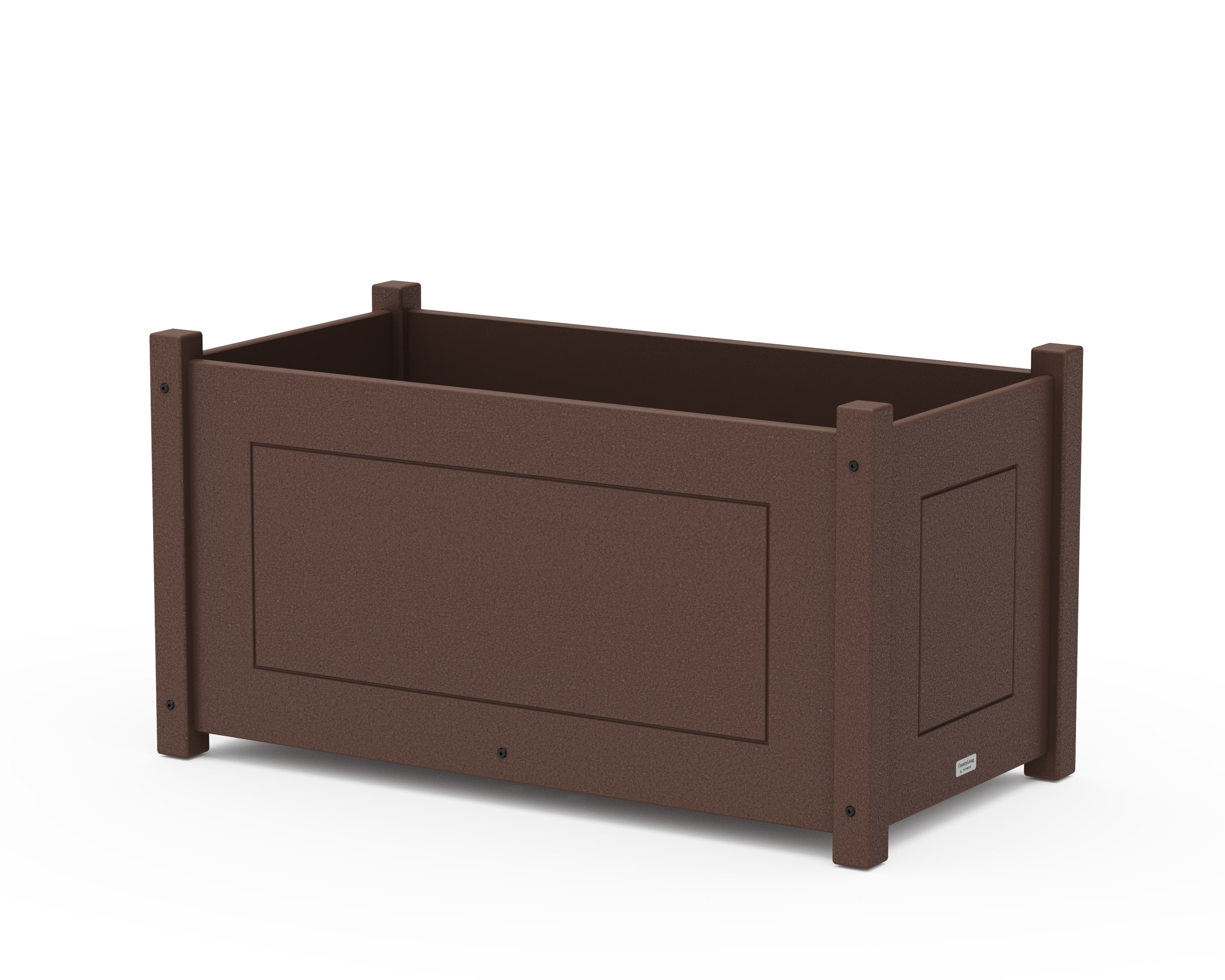 Country Living Large Rectangle Double Planter Box in Mahogany