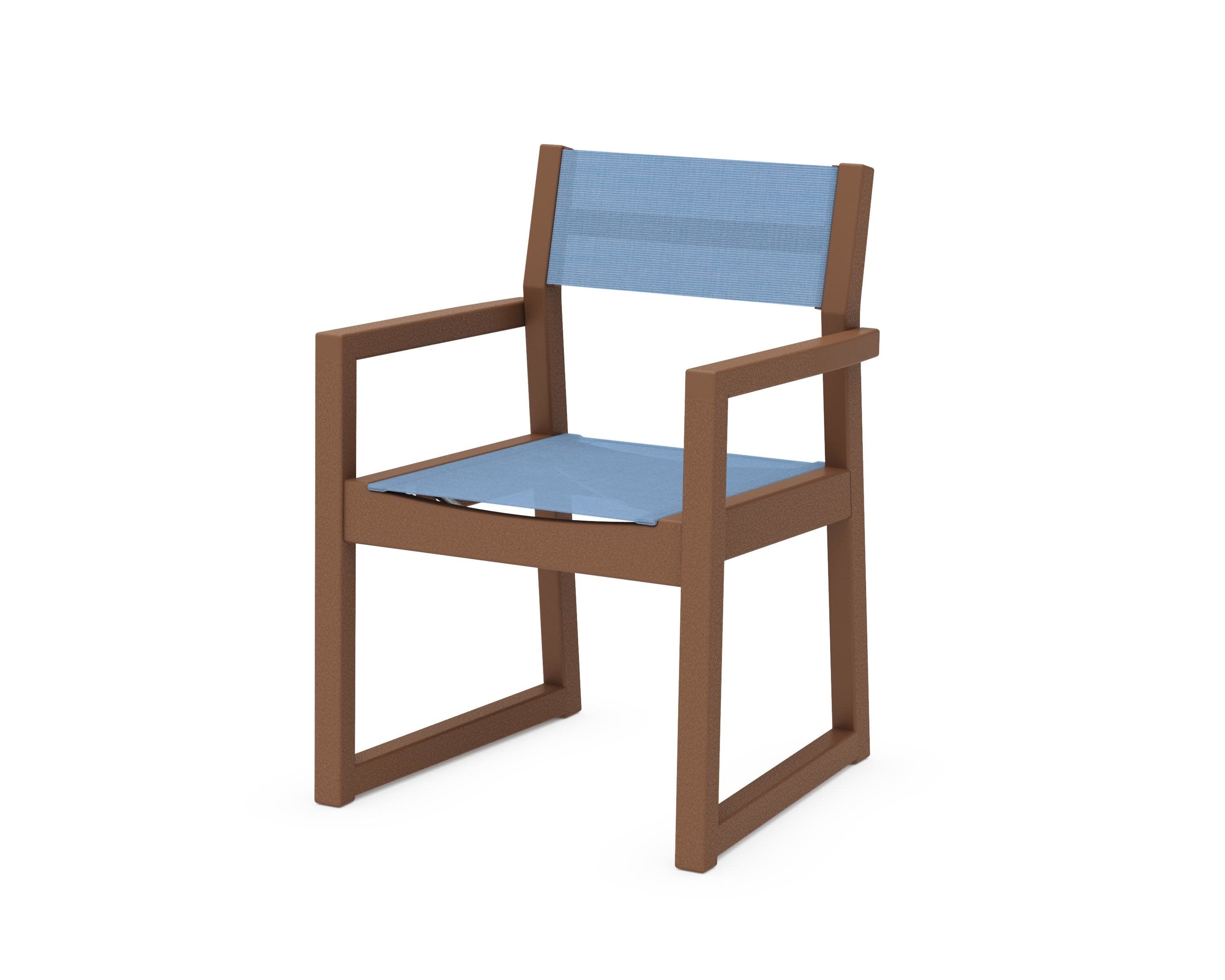 EDGE Sling Dining Arm Chair in Teak / Poolside Sling