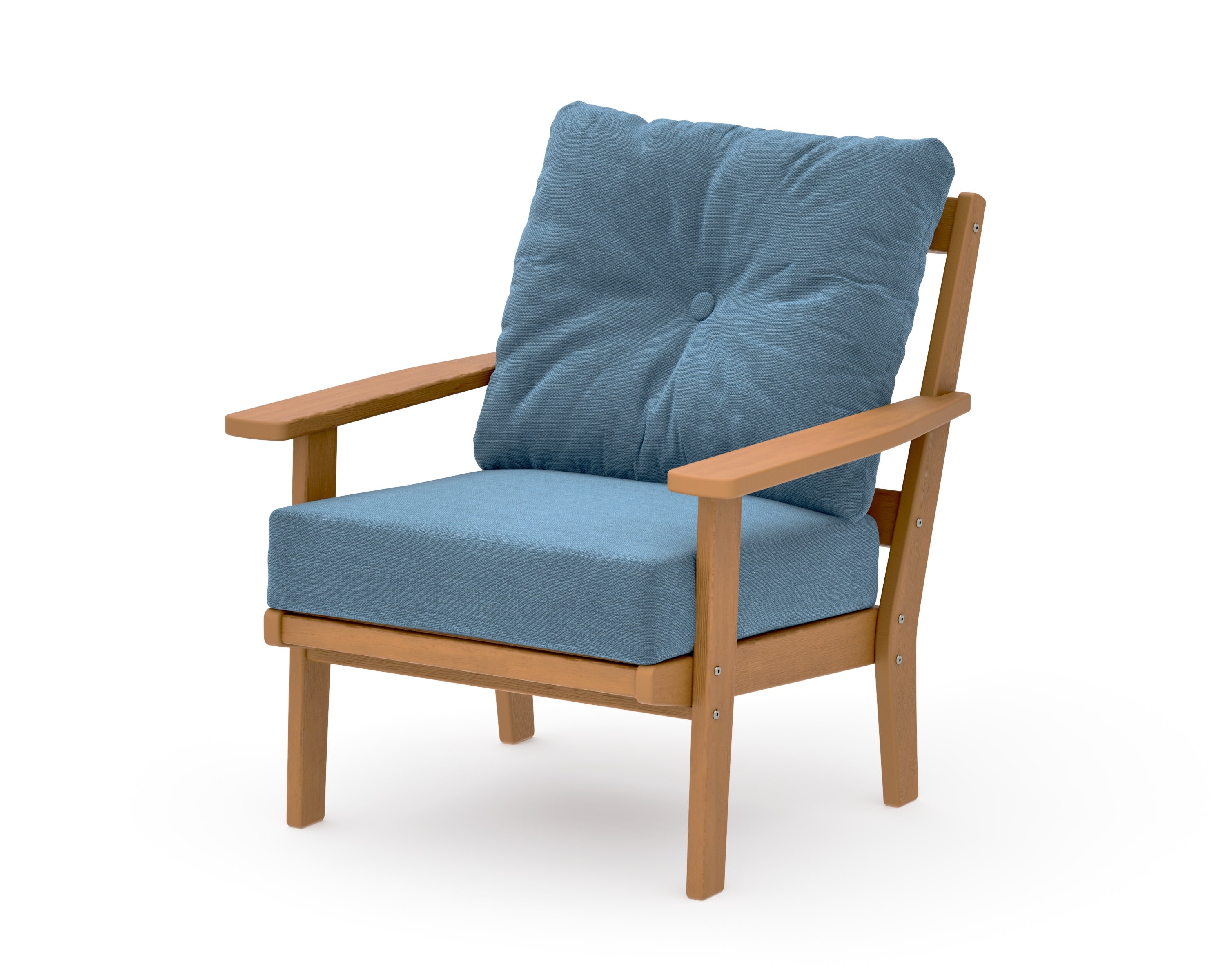 Prairie Deep Seating Chair in Natural / Sky Blue