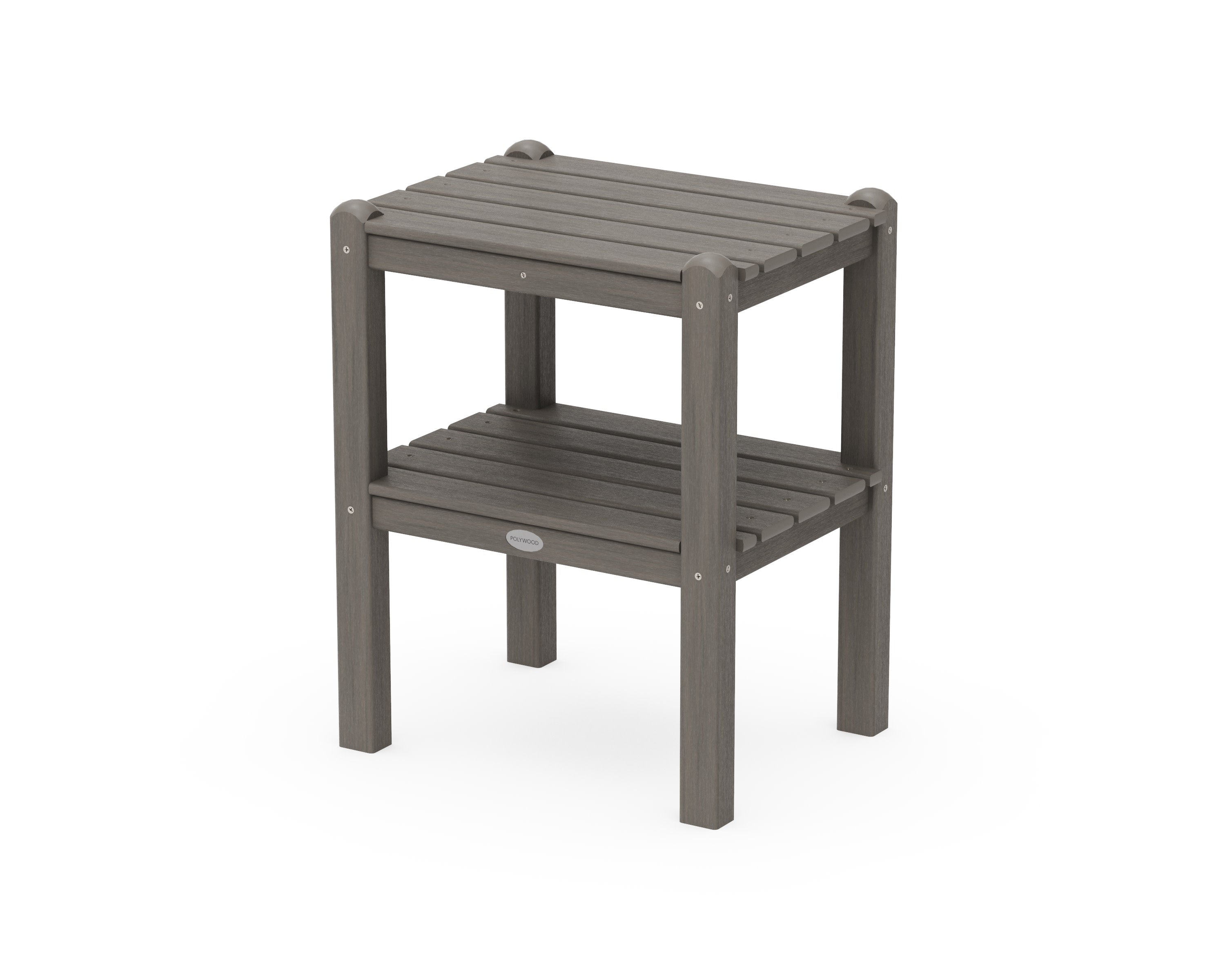 Two Shelf Side Table in Driftwood