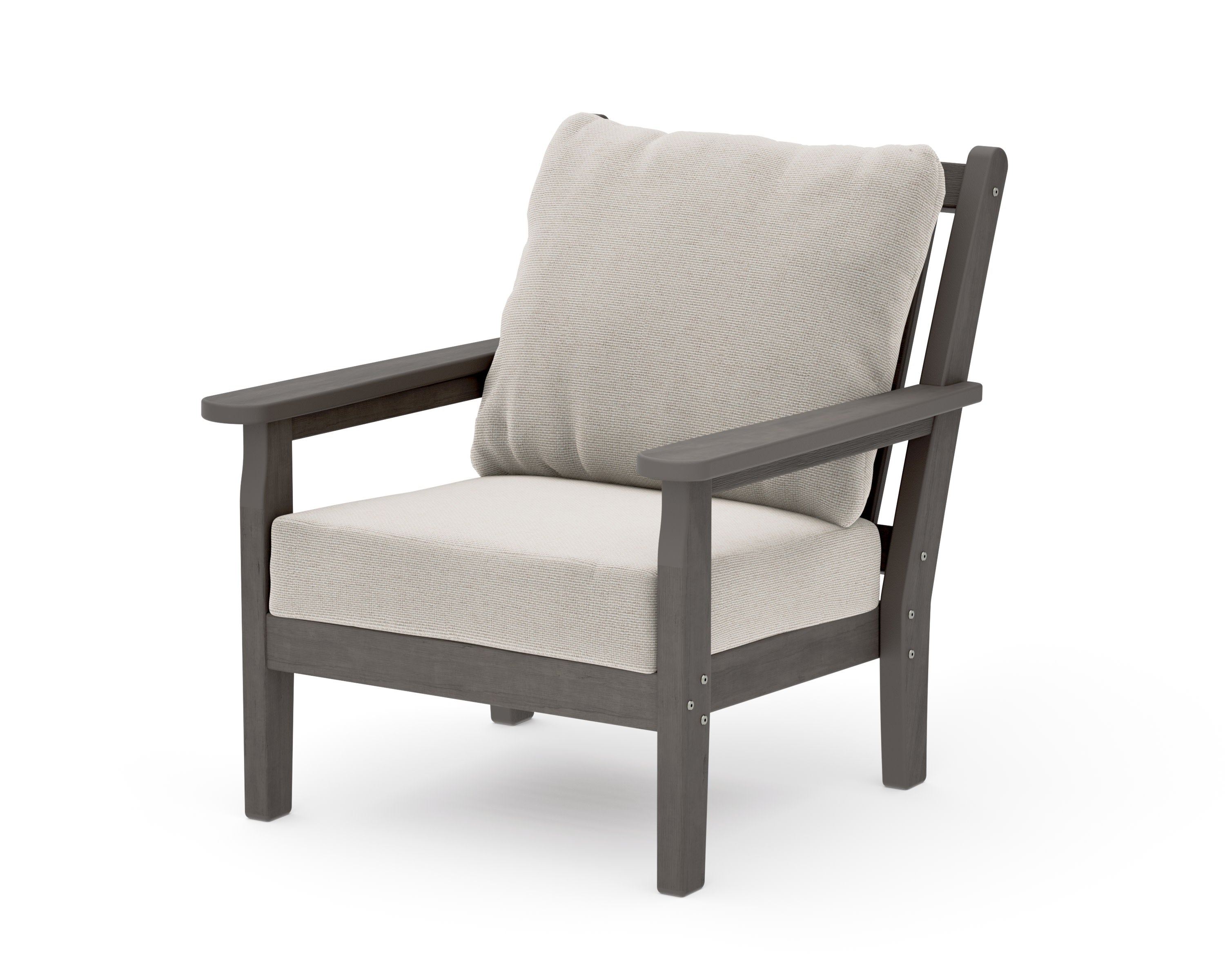 Chippendale Deep Seating Chair in Driftwood / Dune Burlap