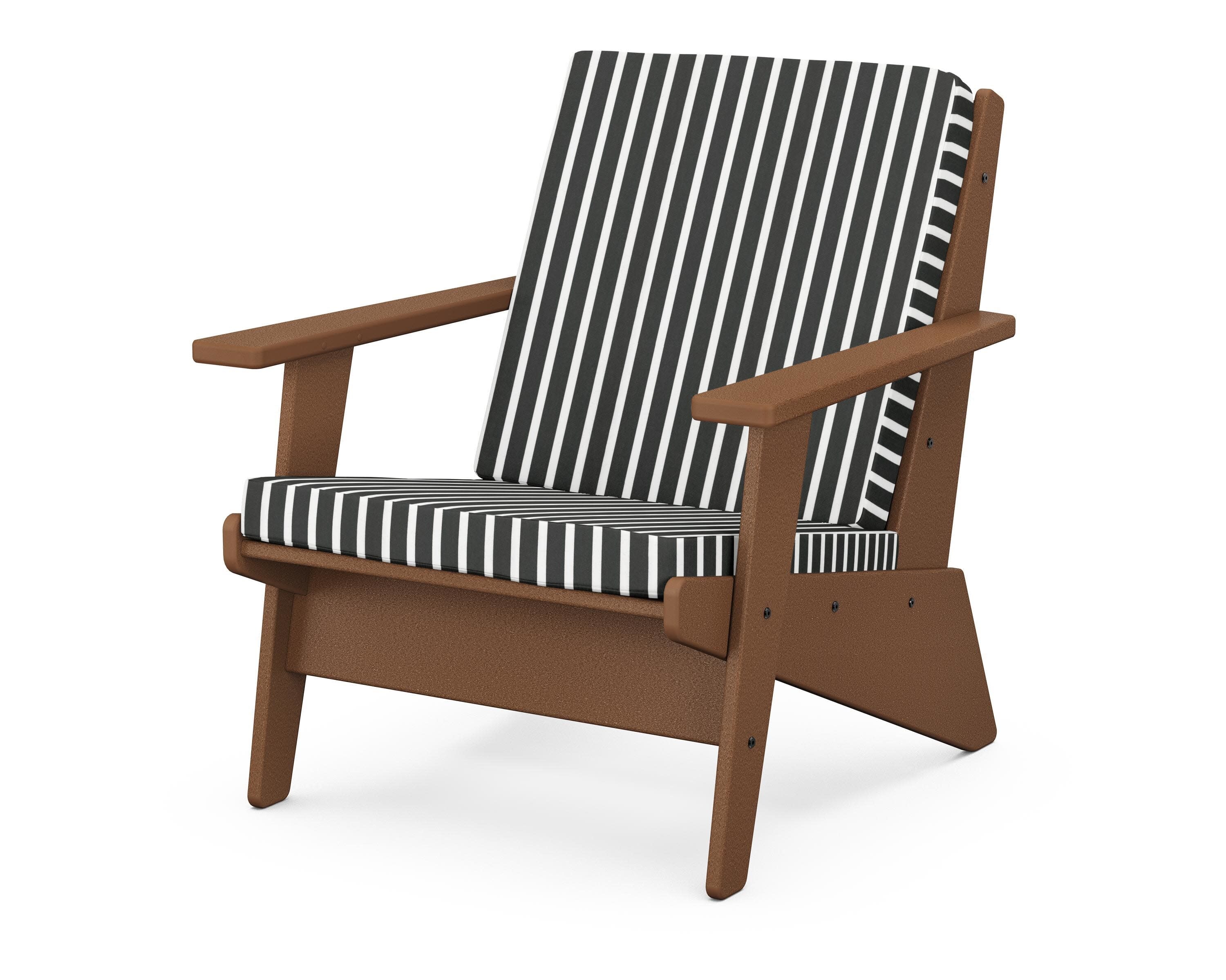 Riviera Modern Lounge Chair in Teak / Shore Classic