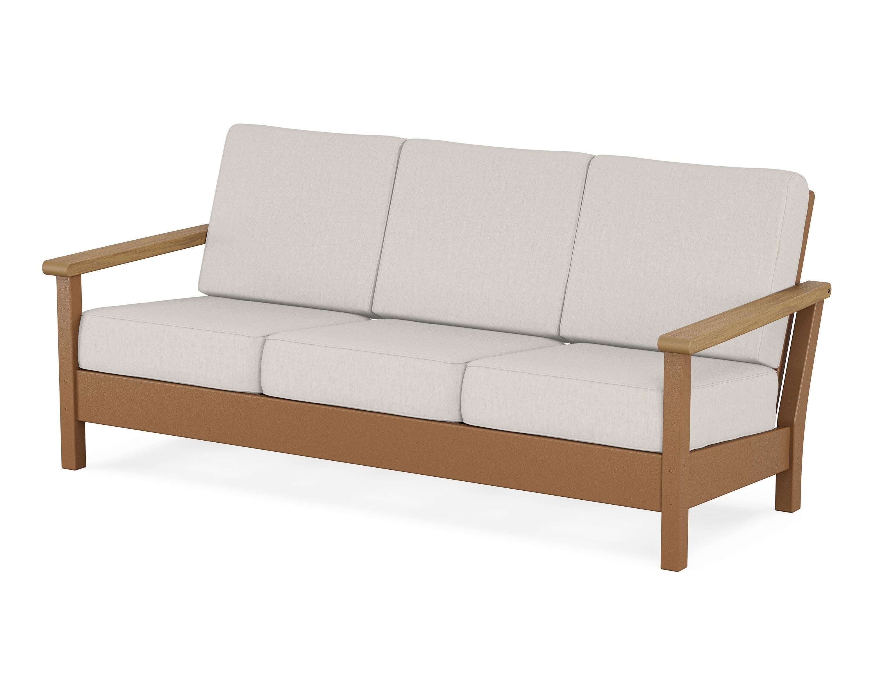 Harbour Deep Seating Sofa in Teak / Natural / Cast Ash