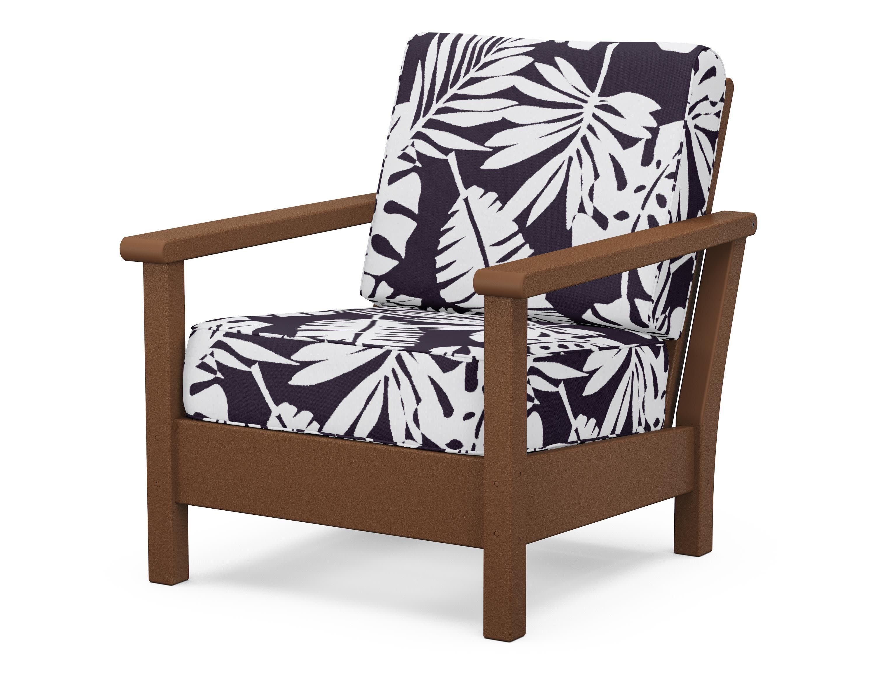 Harbour Deep Seating Chair in Teak / Leaf Navy
