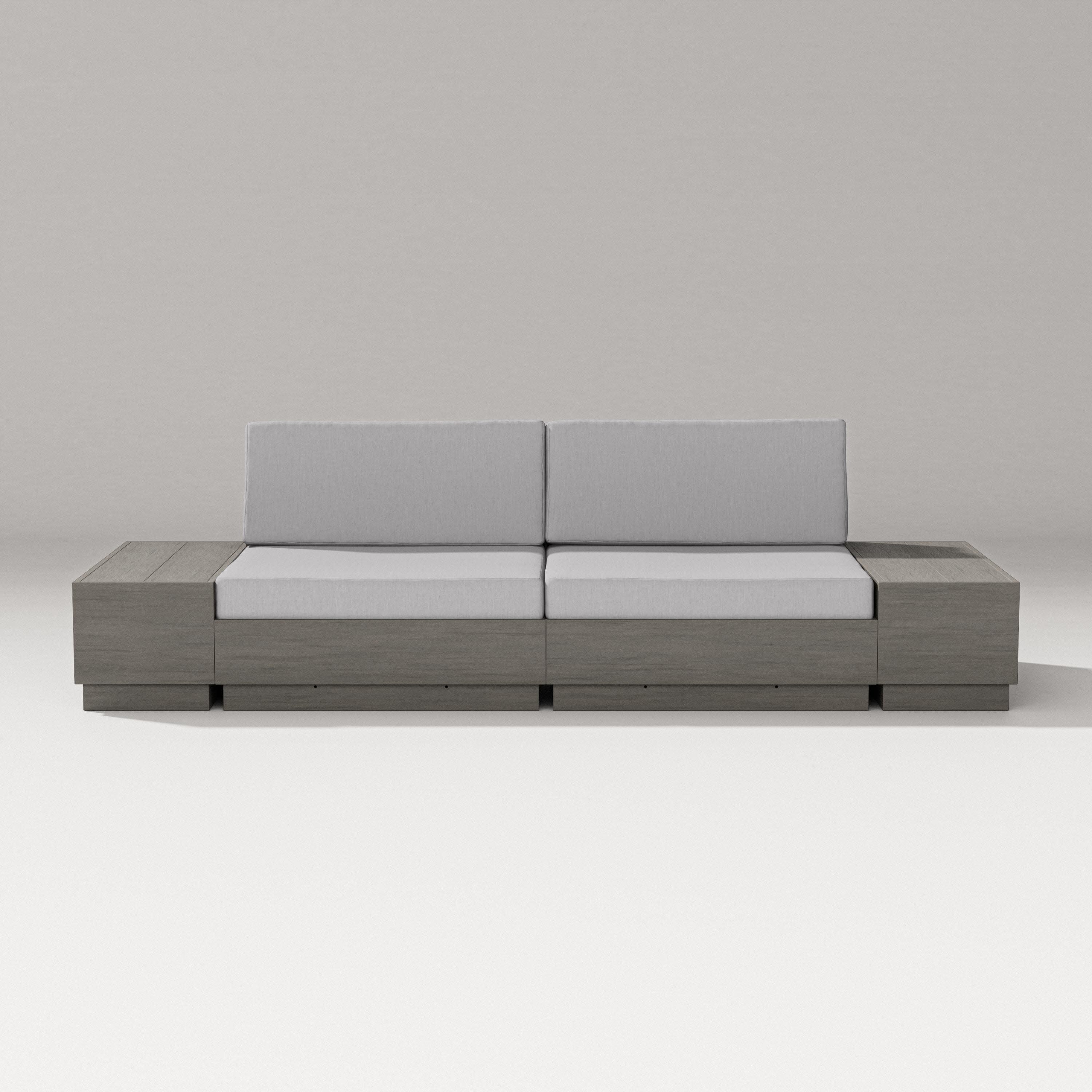 Elevate 4-Piece Loveseat Sectional in Driftwood / Granite
