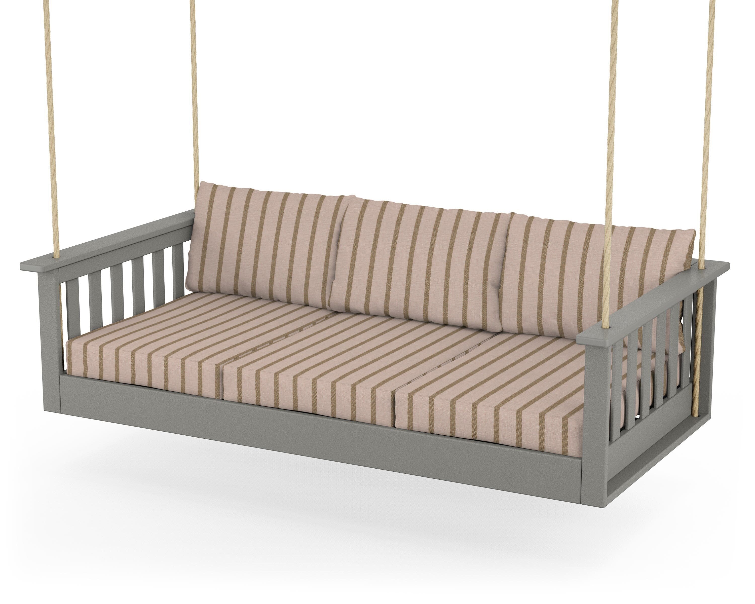 Vineyard Daybed Swing in Slate Grey / Unwind Cameo