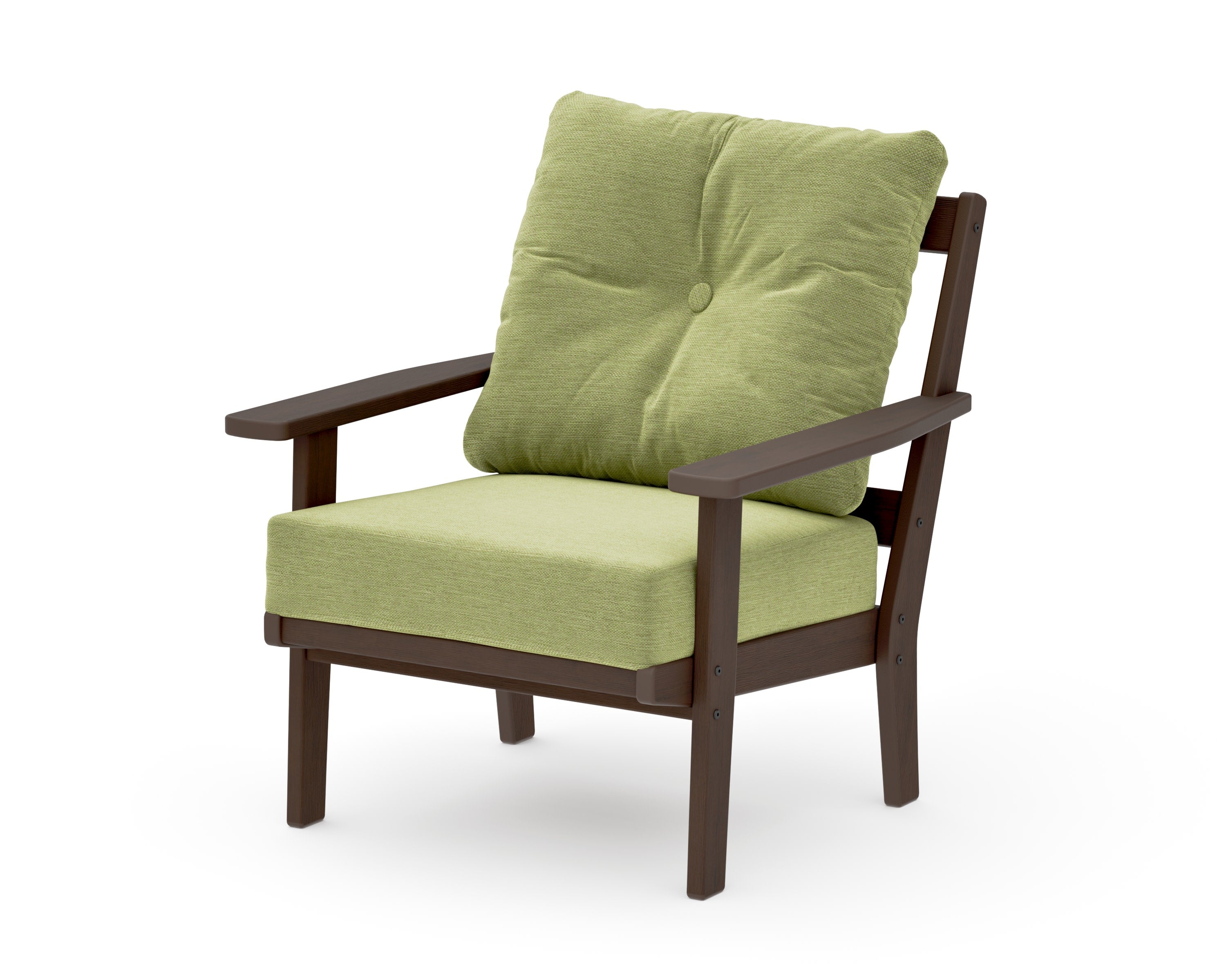 Oxford Deep Seating Chair in Kona / Chartreuse Boucle