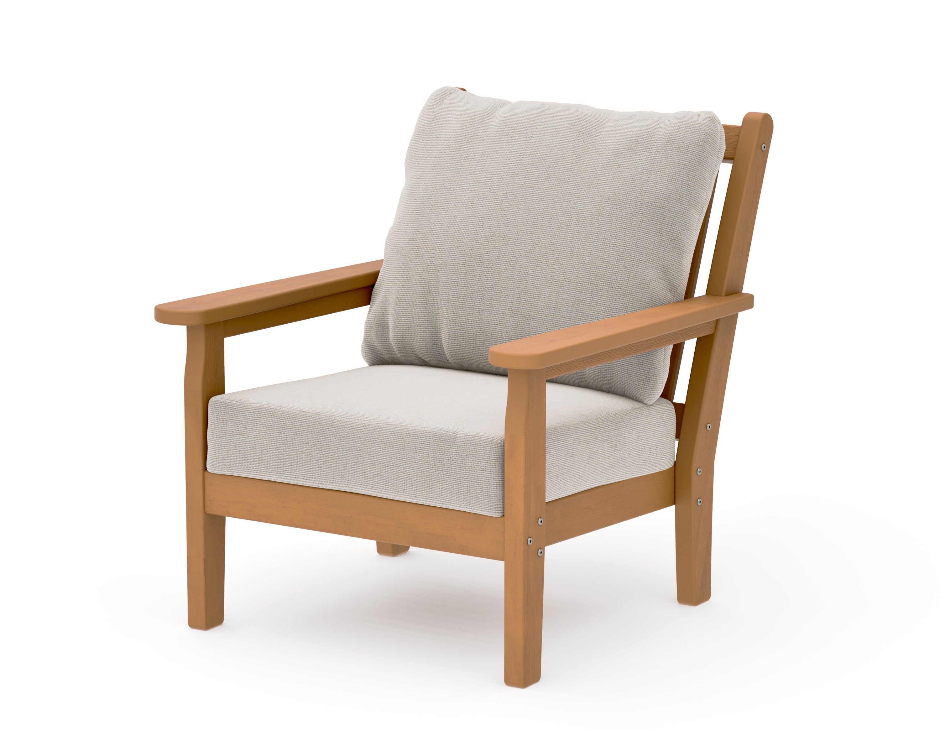 Chippendale Deep Seating Chair in Natural / Dune Burlap