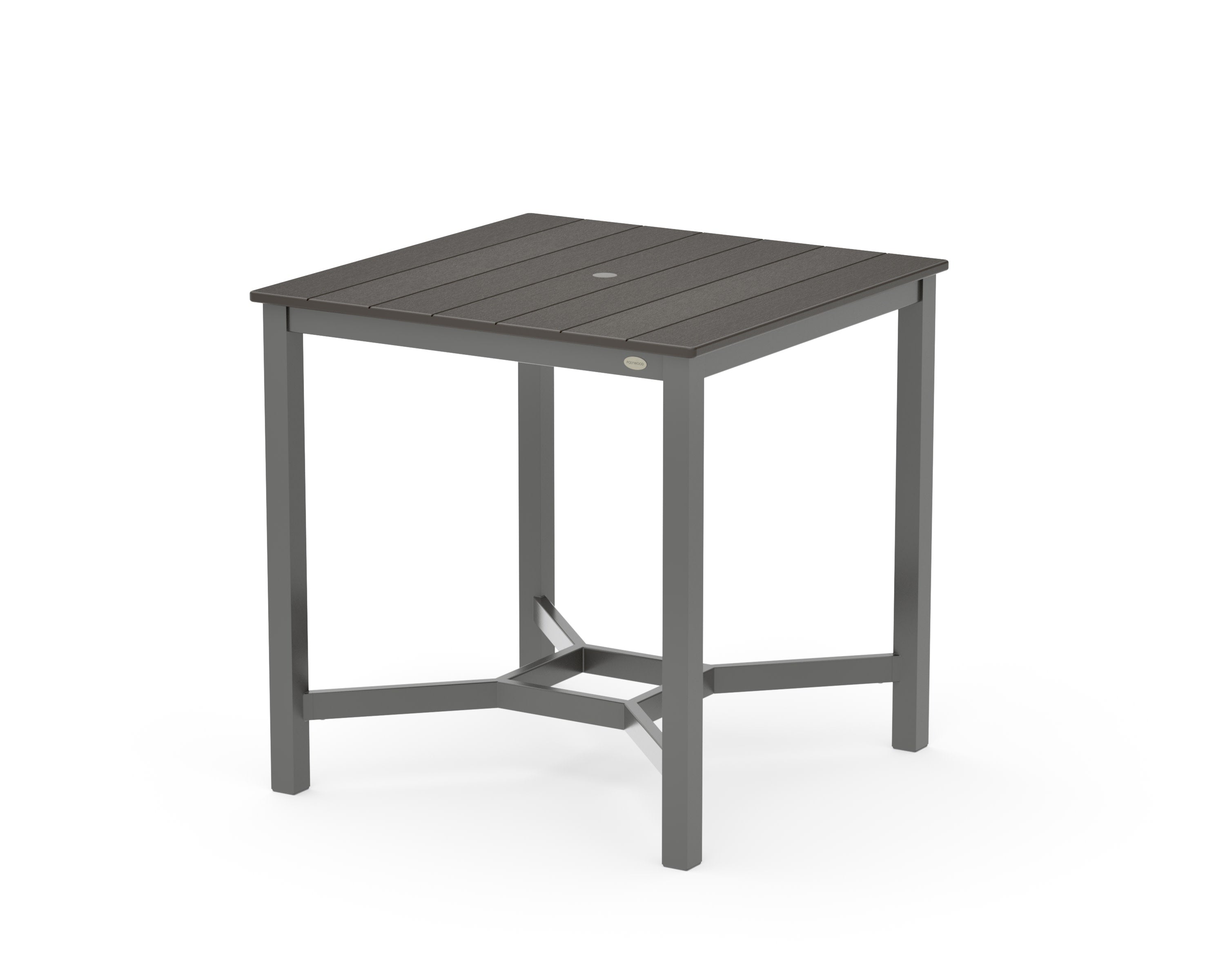 Main Street 36 x 36 Counter Table in Charcoal / Vintage Coffee