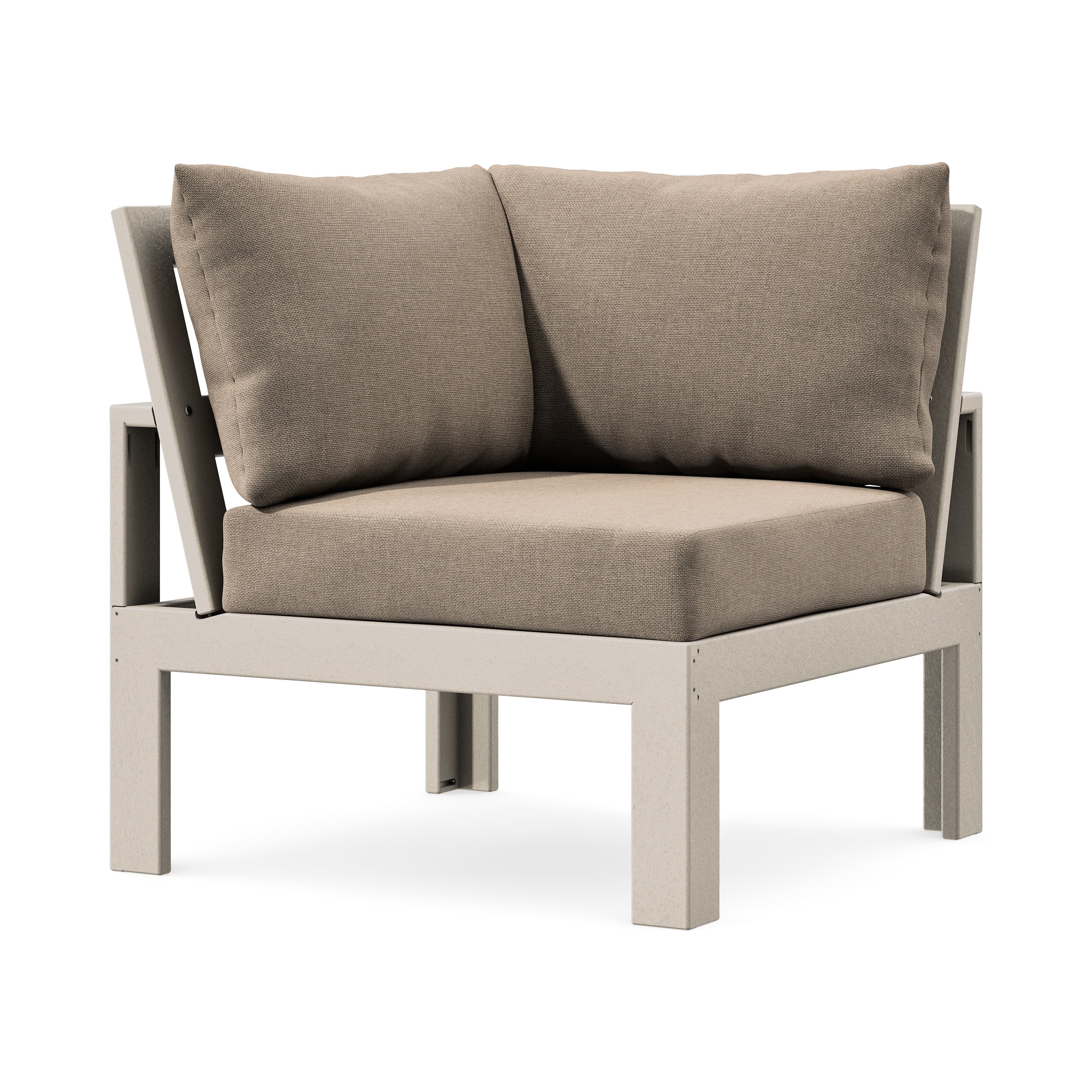 Modular Corner Chair in Sand / Spiced Burlap