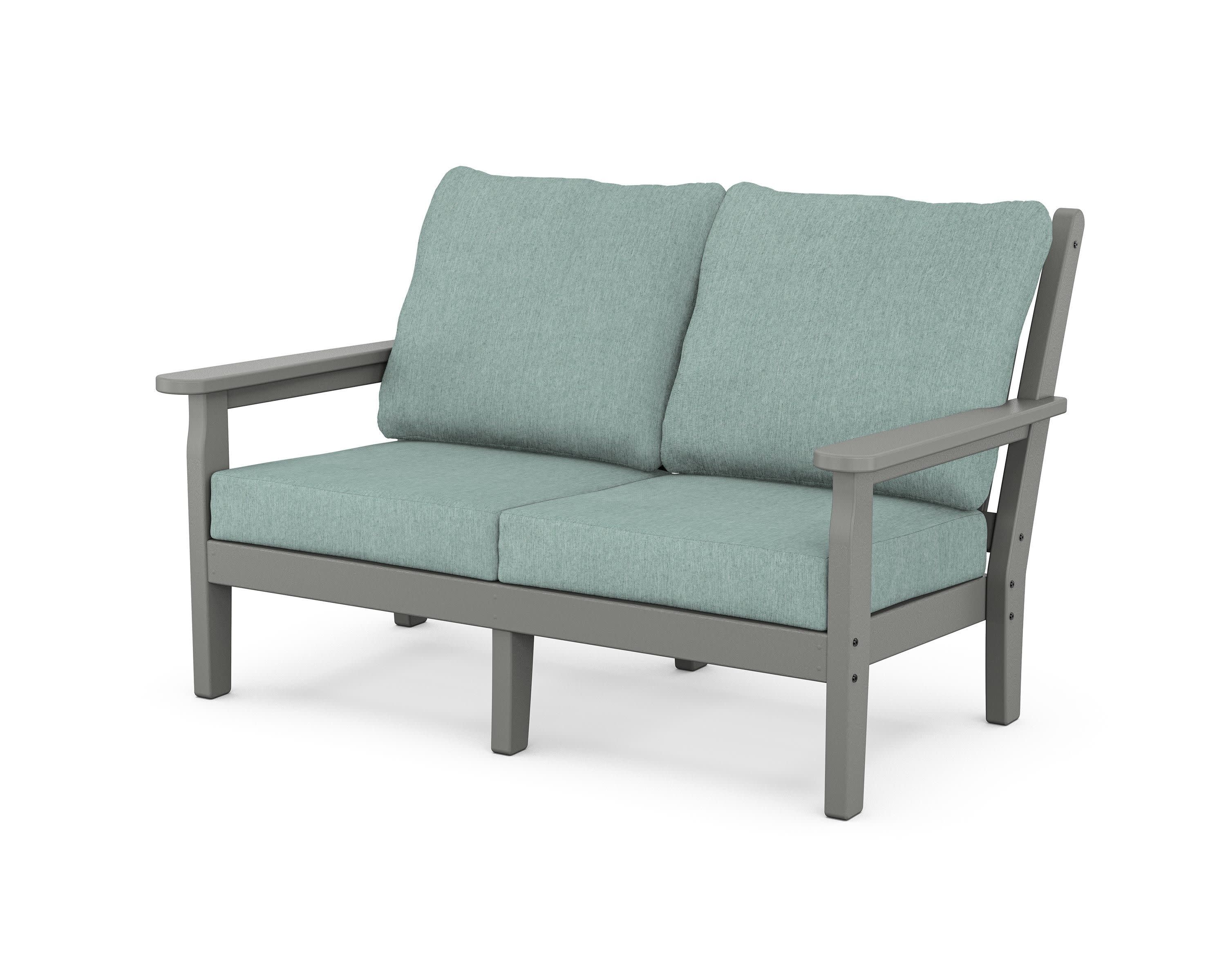 Chippendale Deep Seating Loveseat in Slate Grey / Glacier Spa