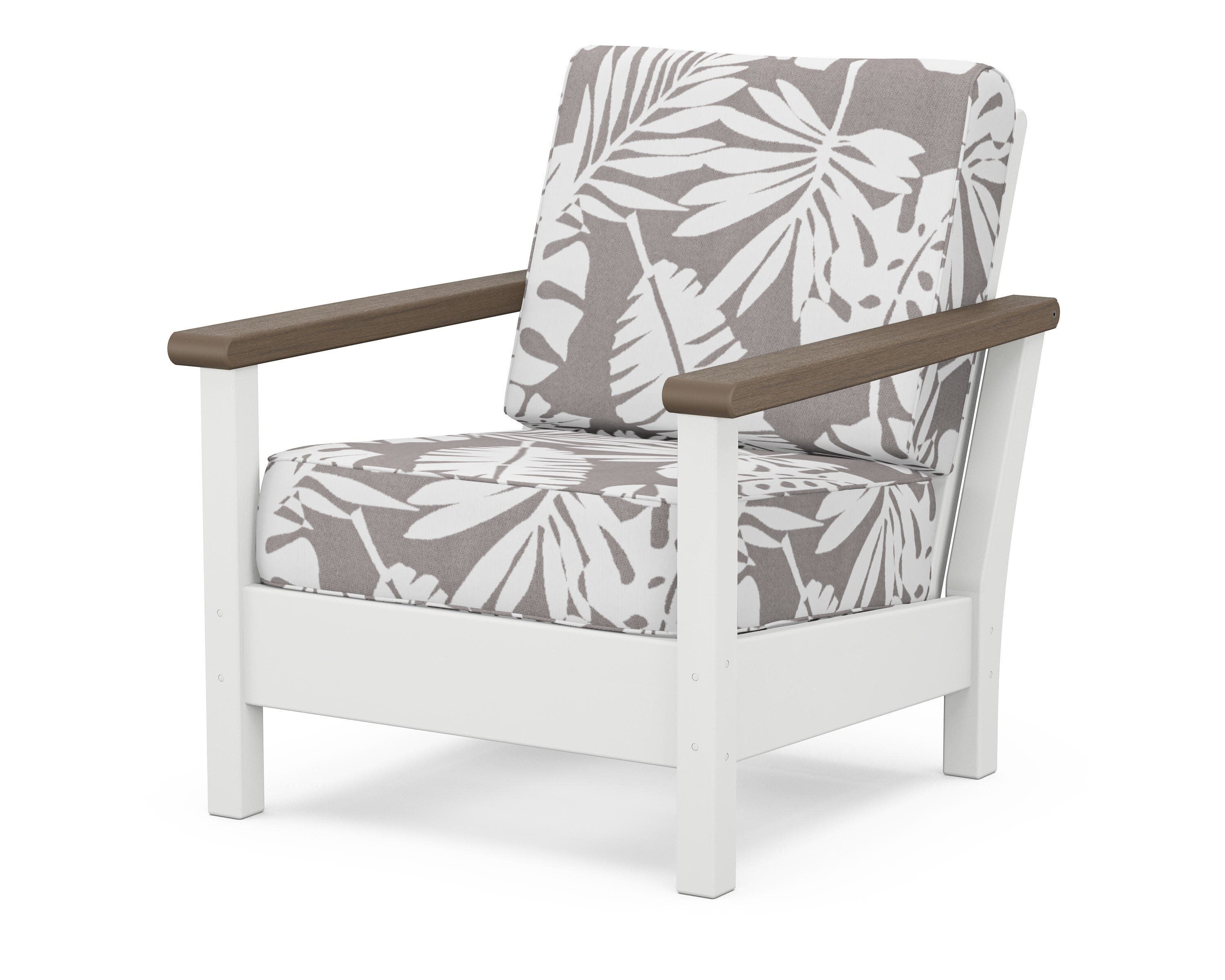 Harbour Deep Seating Chair in White / Kona / Leaf Grey Mist