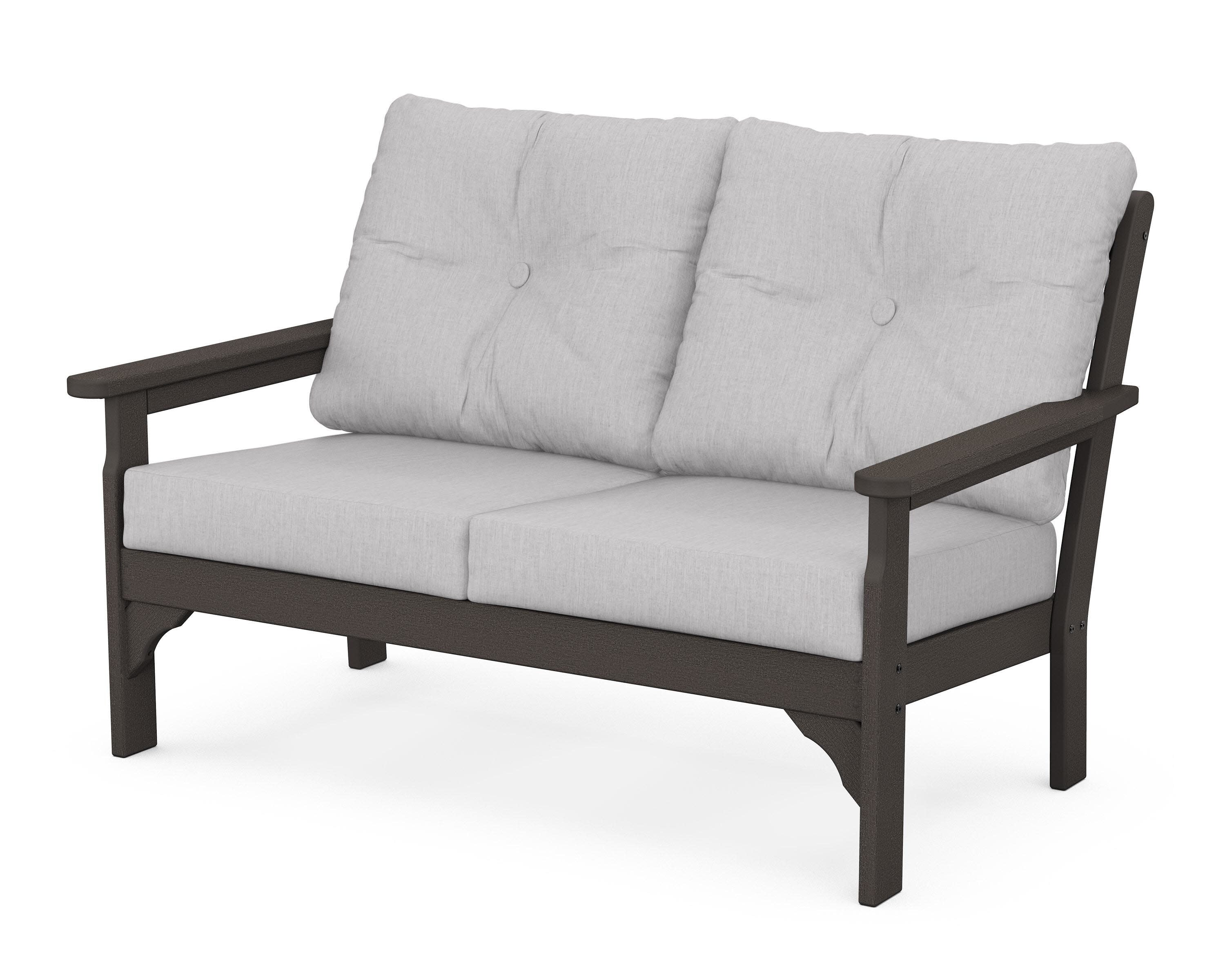 Vineyard Deep Seating Loveseat in Vintage Coffee / Granite