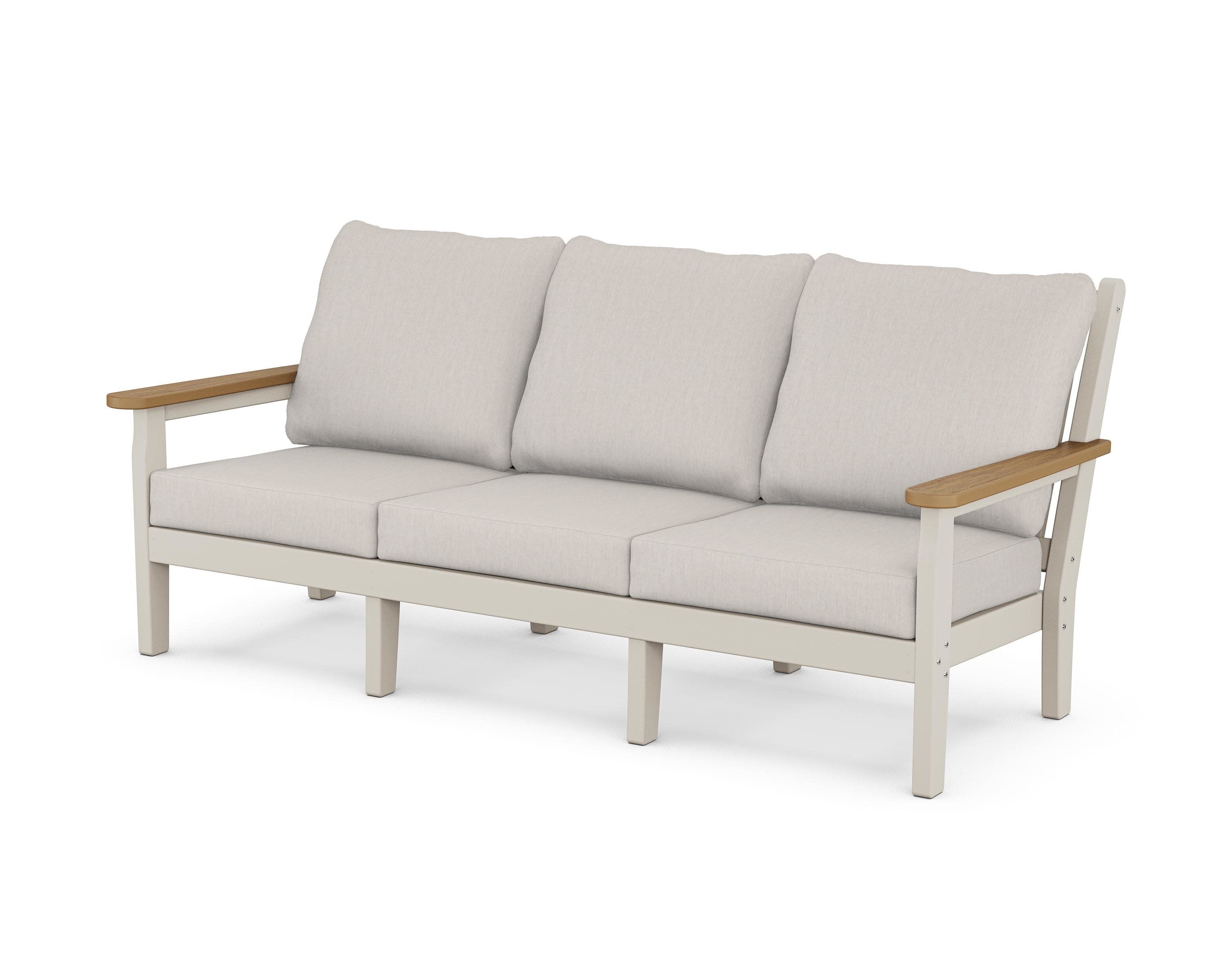 Chippendale Deep Seating Sofa in Sand / Natural / Cast Ash