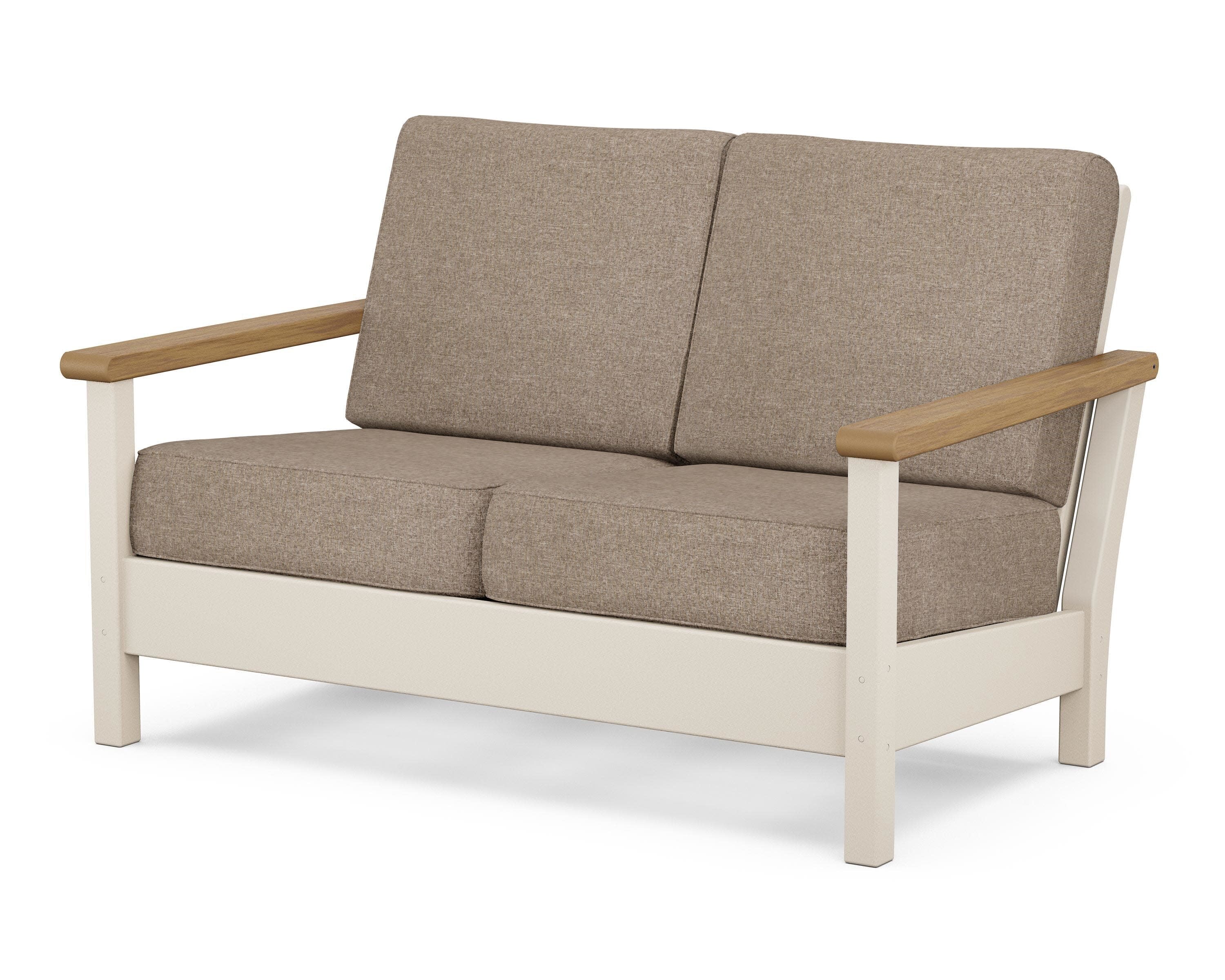 Harbour Deep Seating Loveseat in Sand / Natural / Spiced Burlap
