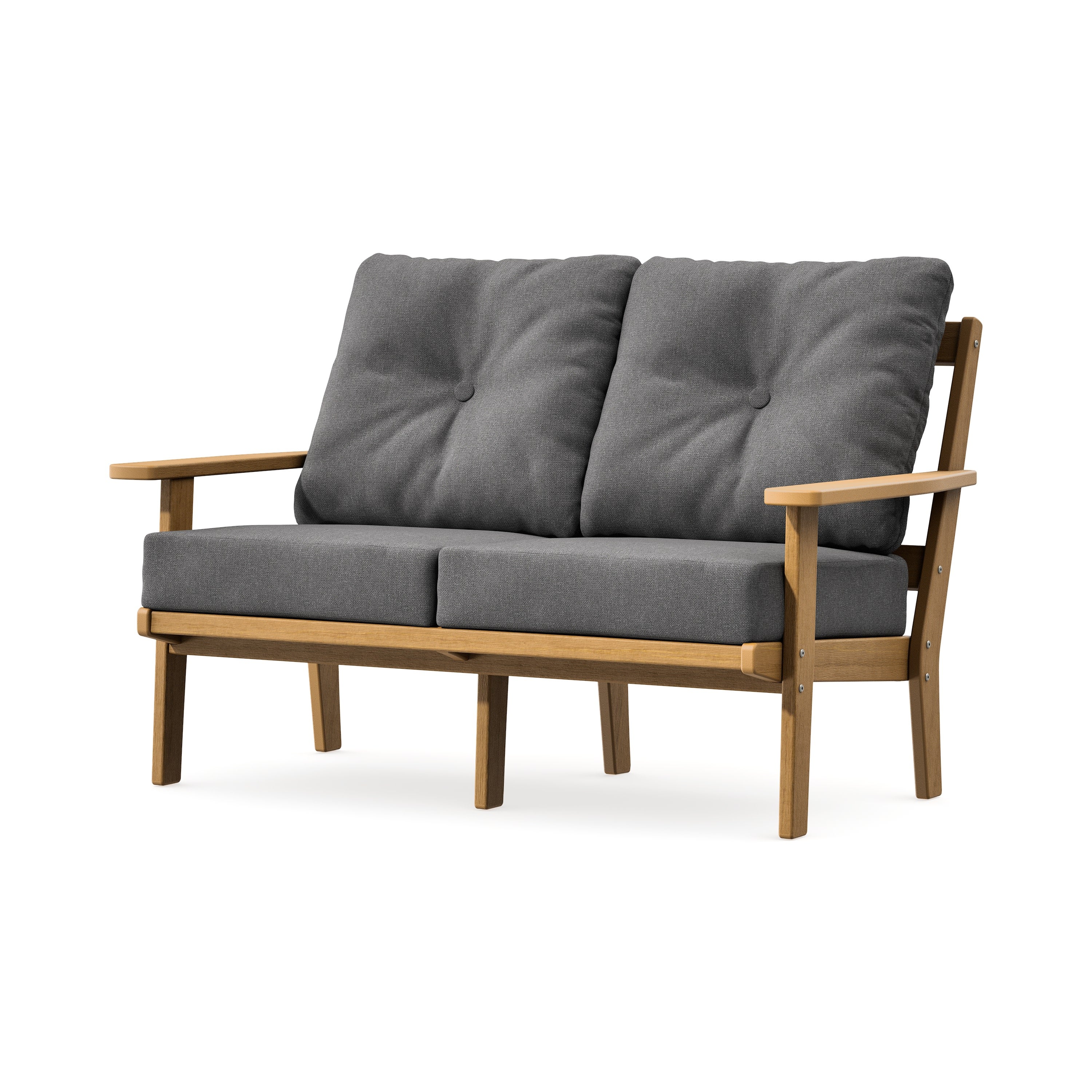 Prairie Deep SeatingLoveseat in Natural / Ash Charcoal