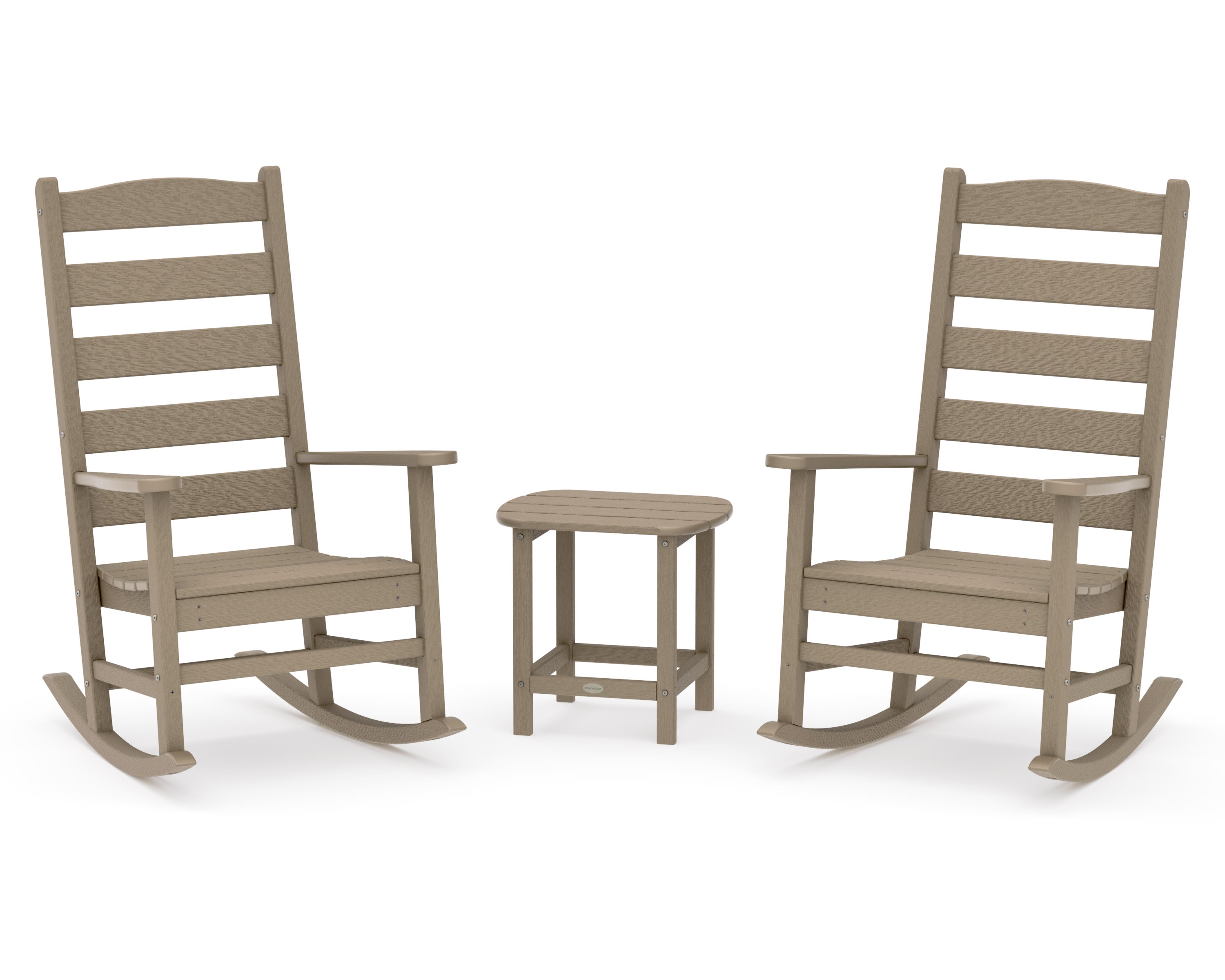 Shaker 3-Piece Porch Rocking Chair Set in Vintage Sahara