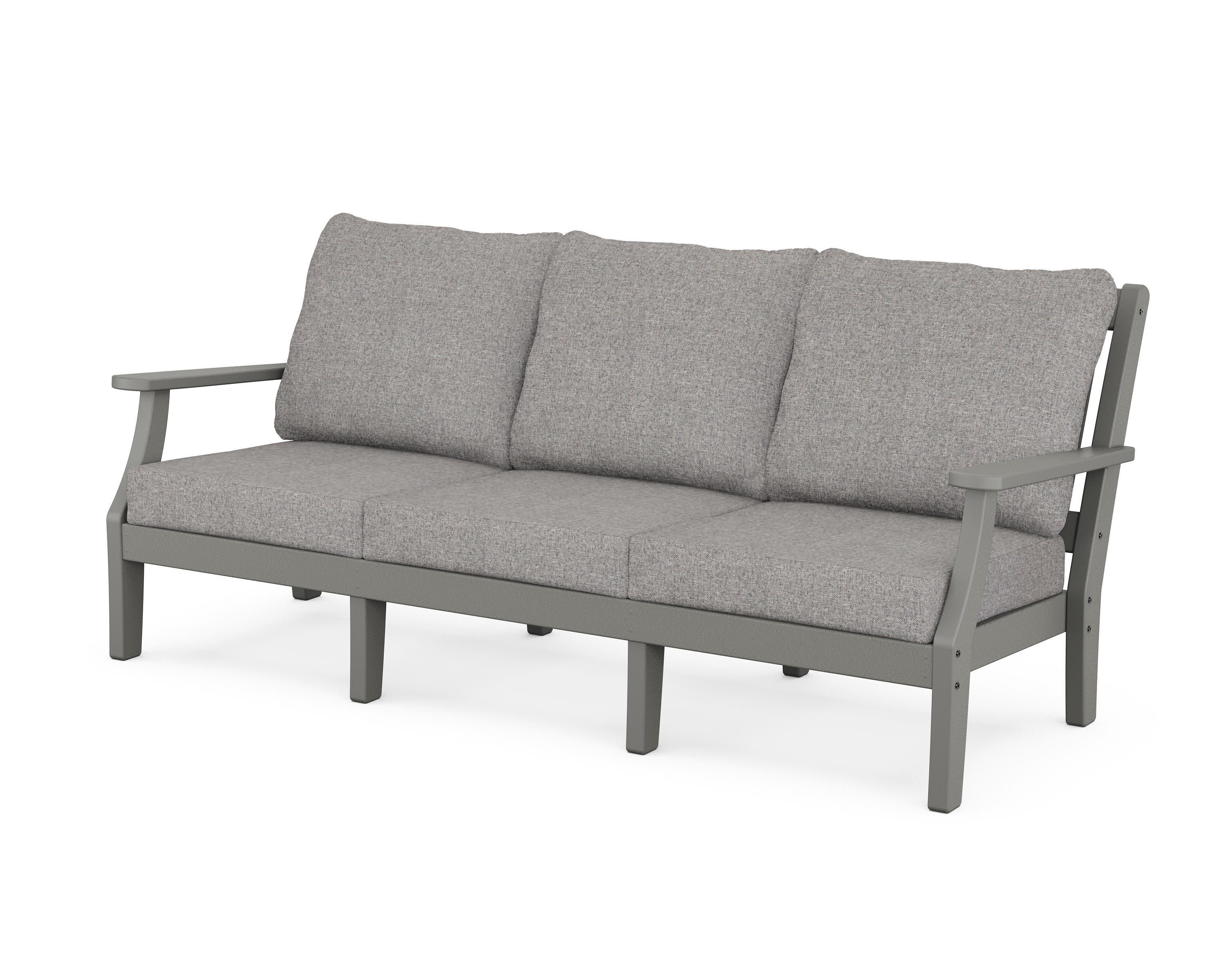 Chinoiserie Deep Seating Sofa in Slate Grey / Grey Mist