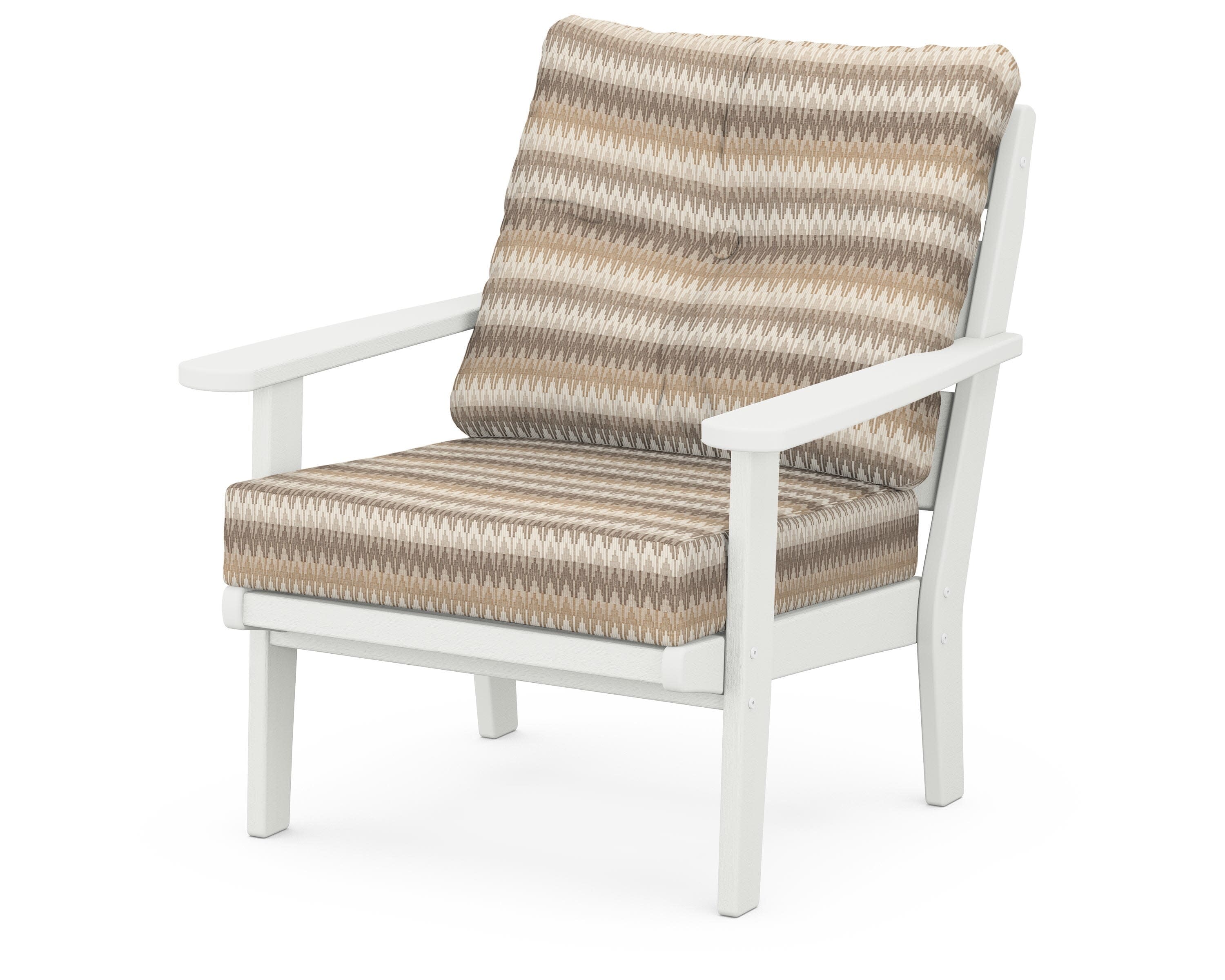 Lakeside Deep Seating Chair in Vintage White / Valley Dune