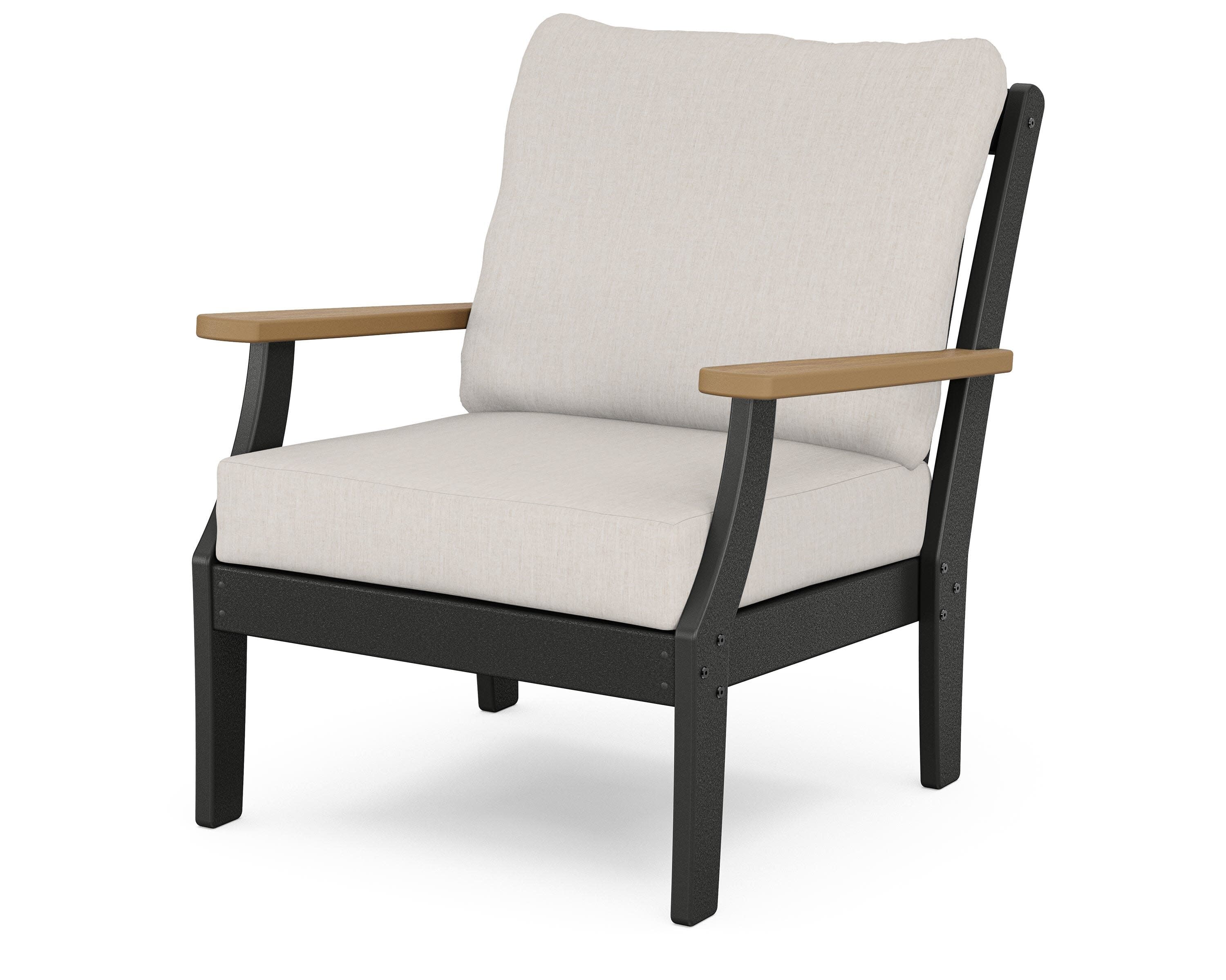 Braxton Deep Seating Chair in Black / Natural / Cast Ash