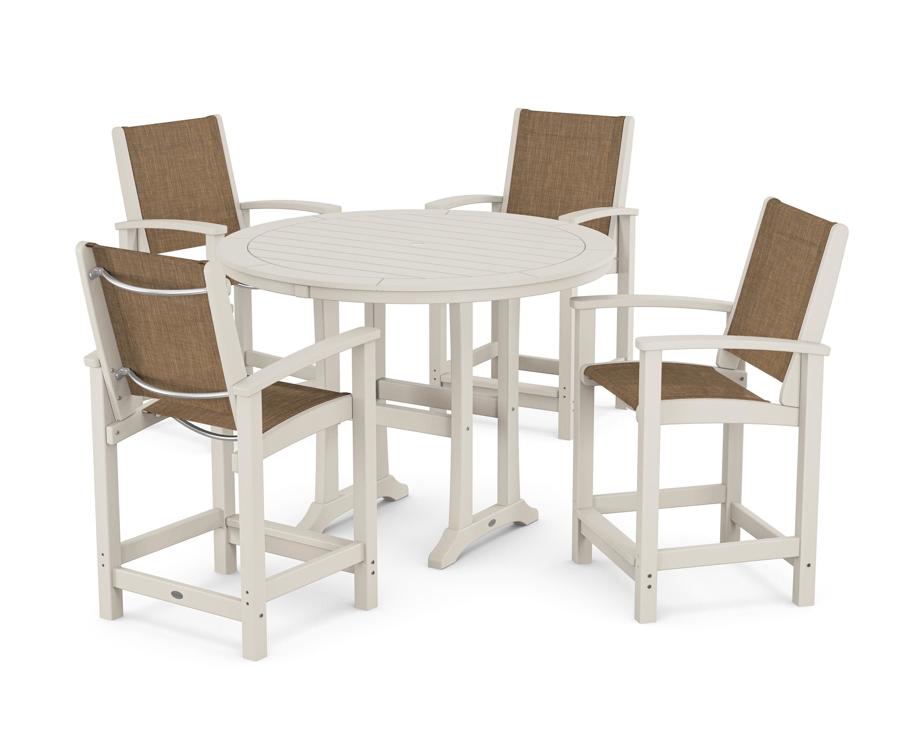Coastal 5-Piece Counter Set in Sand / Burlap Sling