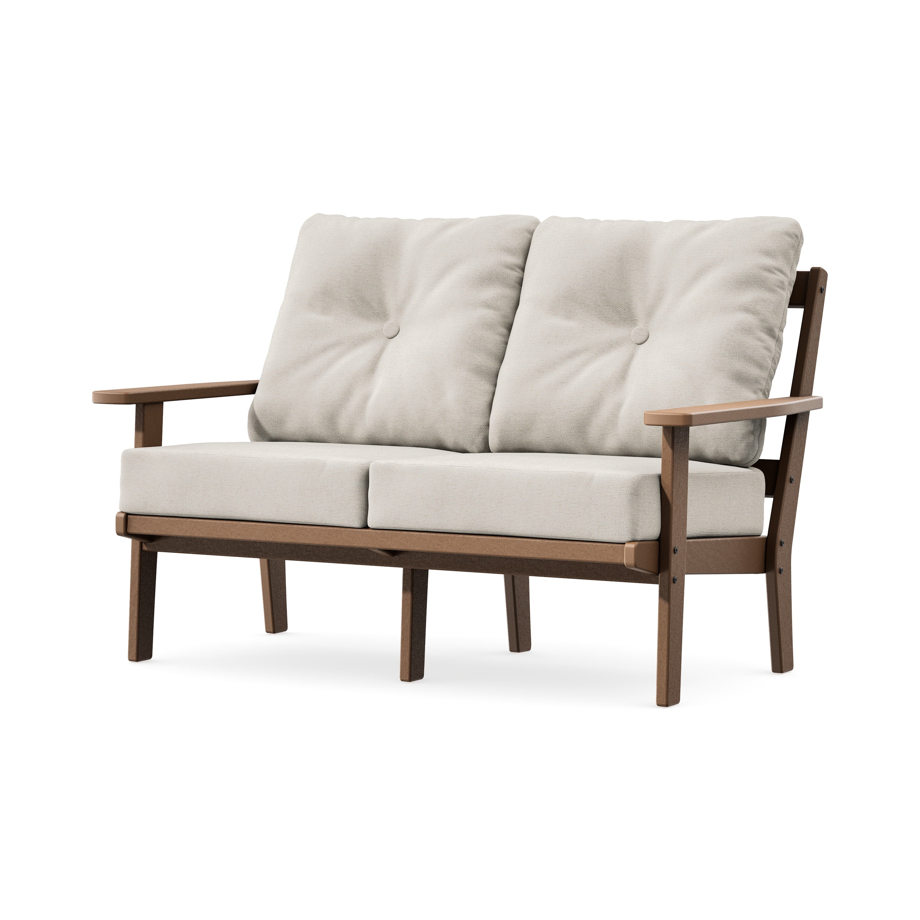 Oxford Deep SeatingLoveseat in Teak / Dune Burlap