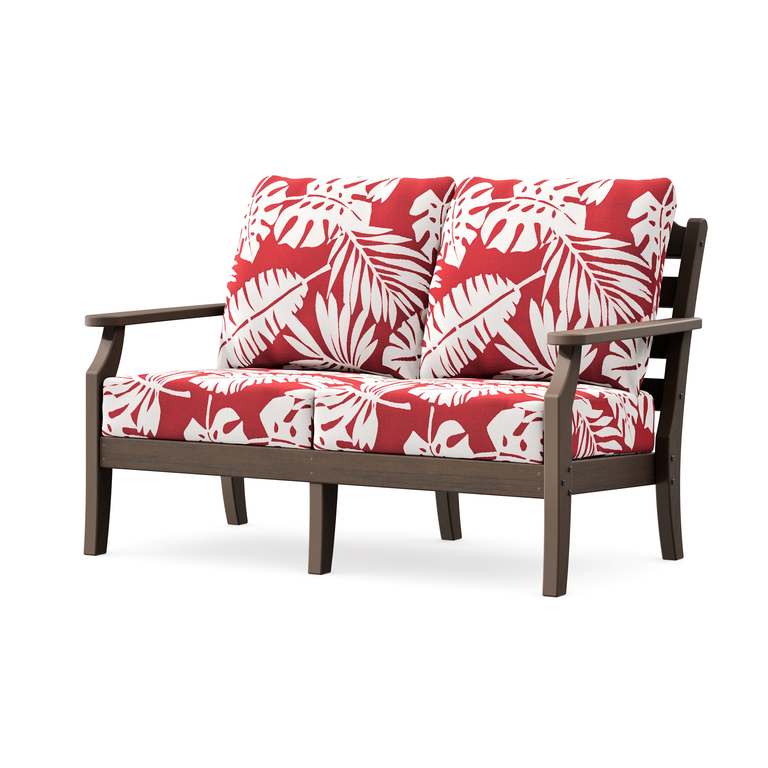 Savannah Deep Seating Loveseat in Kona / Leaf Crimson