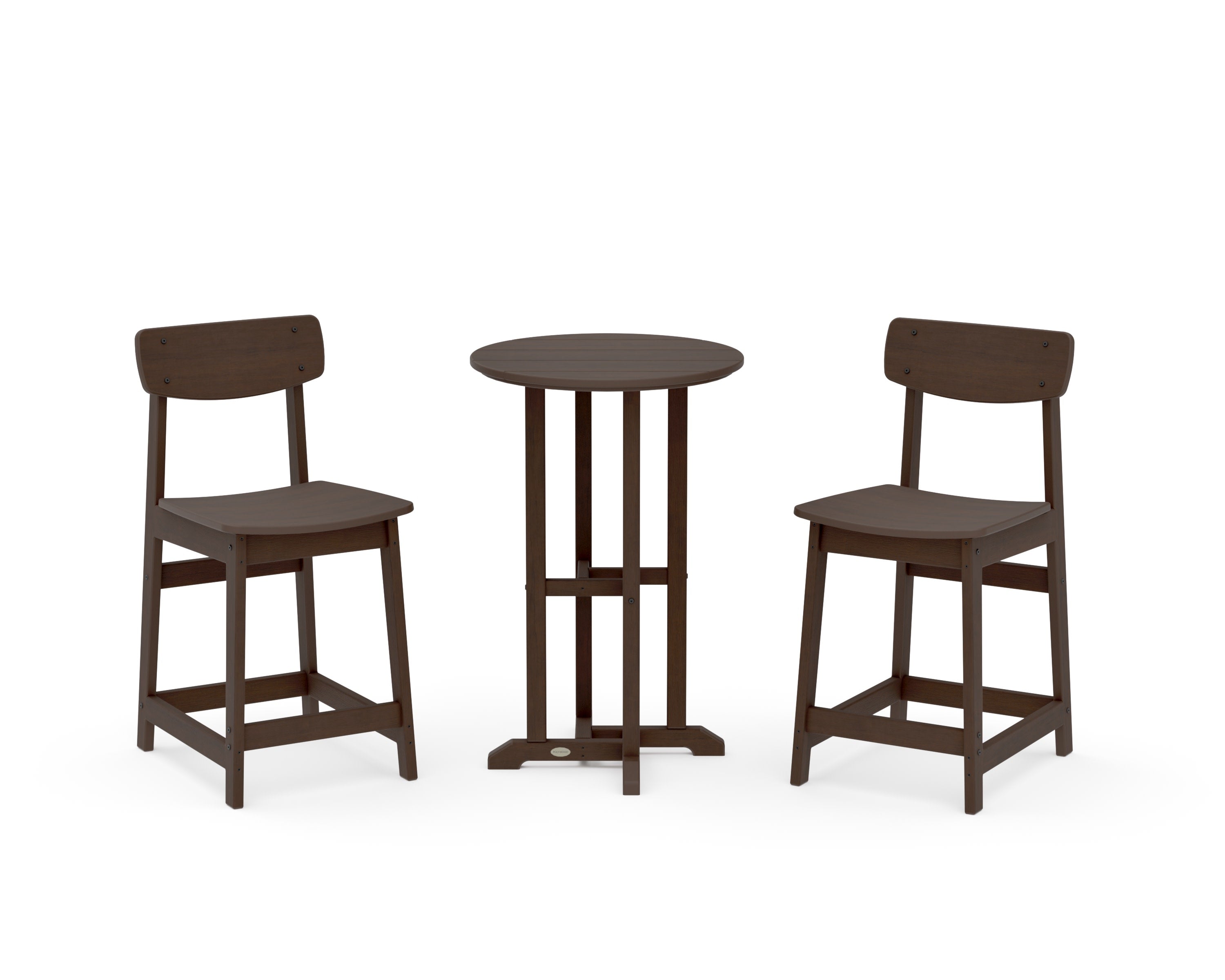 Modern Studio Urban Chair 3-Piece Bistro Counter Set in Kona