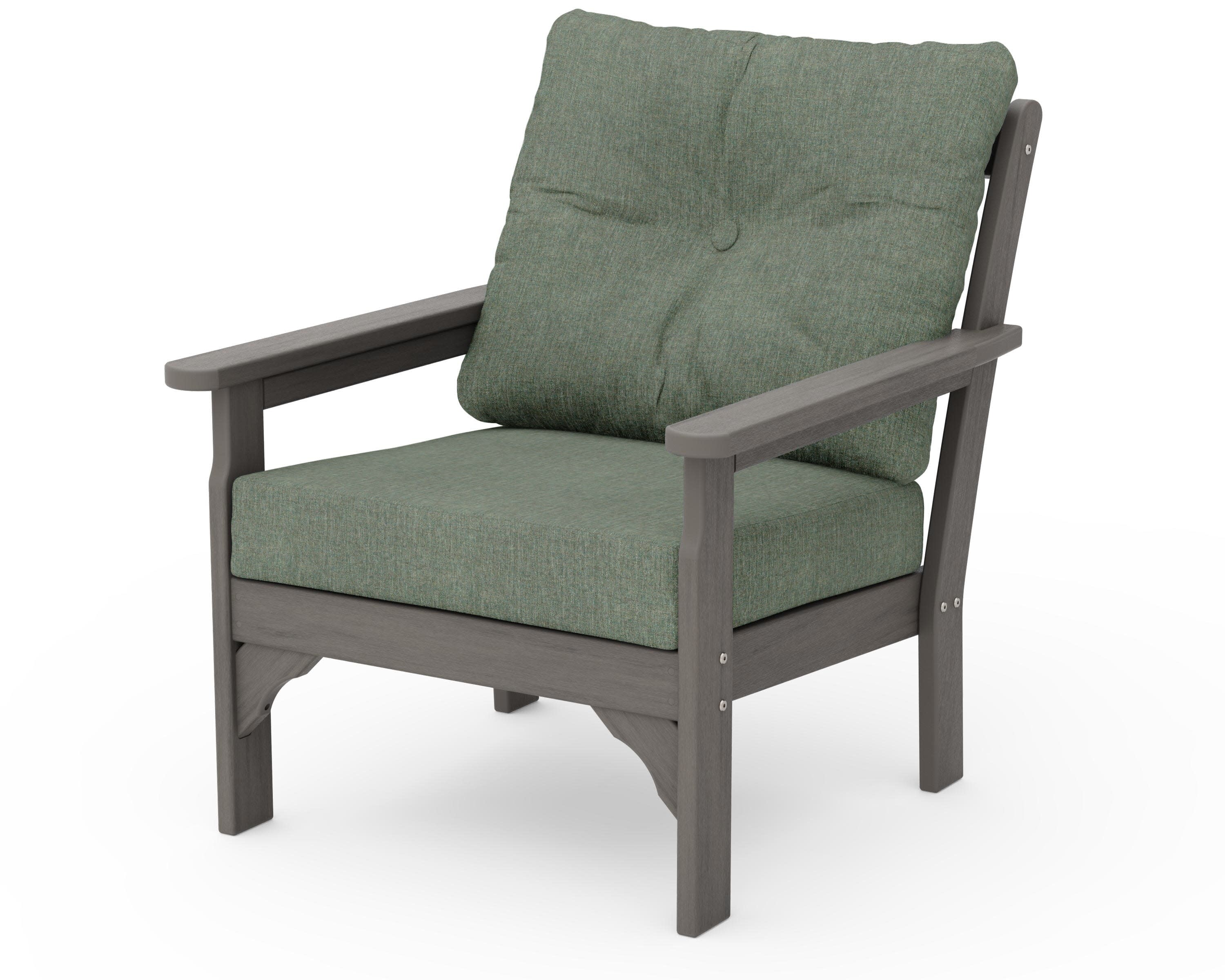 Vineyard Deep Seating Chair in Driftwood / Cast Sage