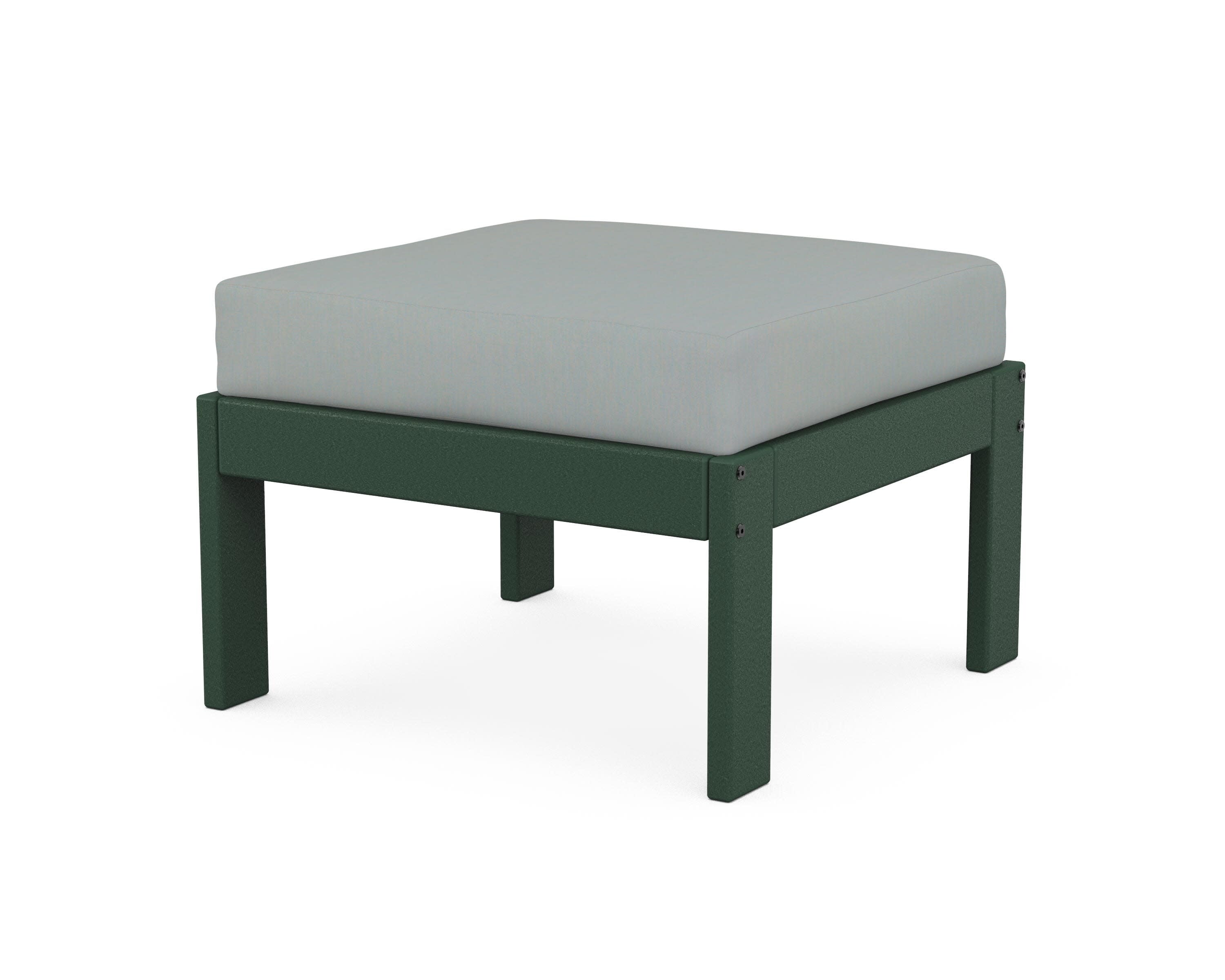 Vineyard Modular Ottoman in Green / Spa