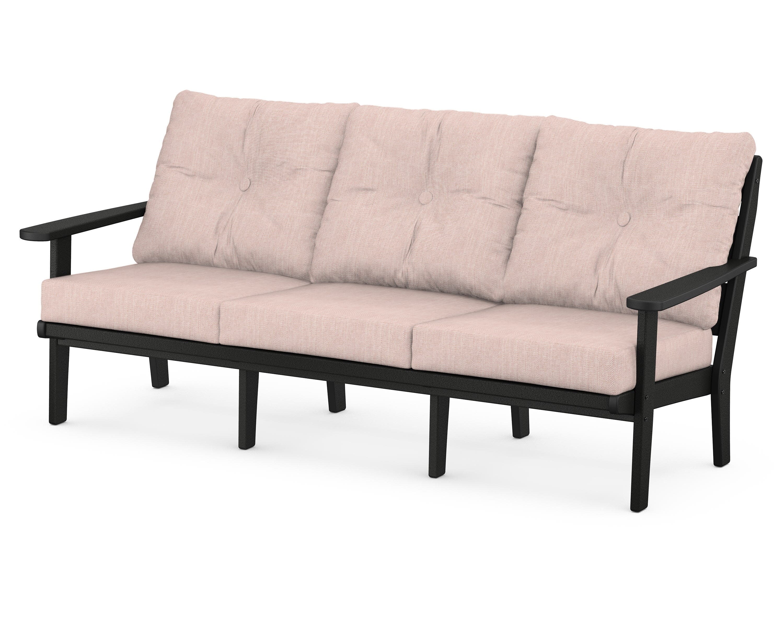 Lakeside Deep Seating Sofa in Black / Play Cameo