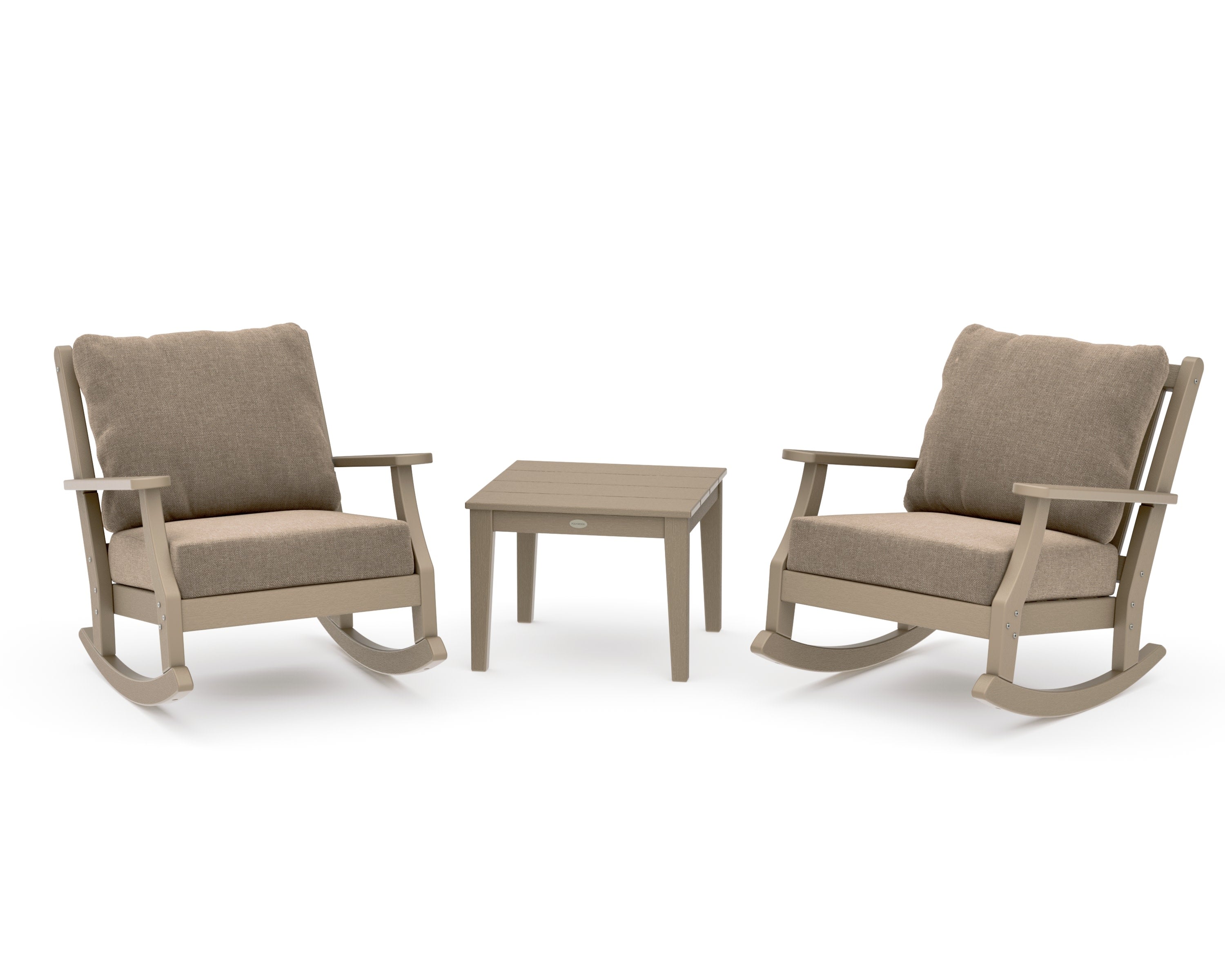 Wovendale 3-Piece Deep Seating Rocker Set in Vintage Sahara / Spiced Burlap