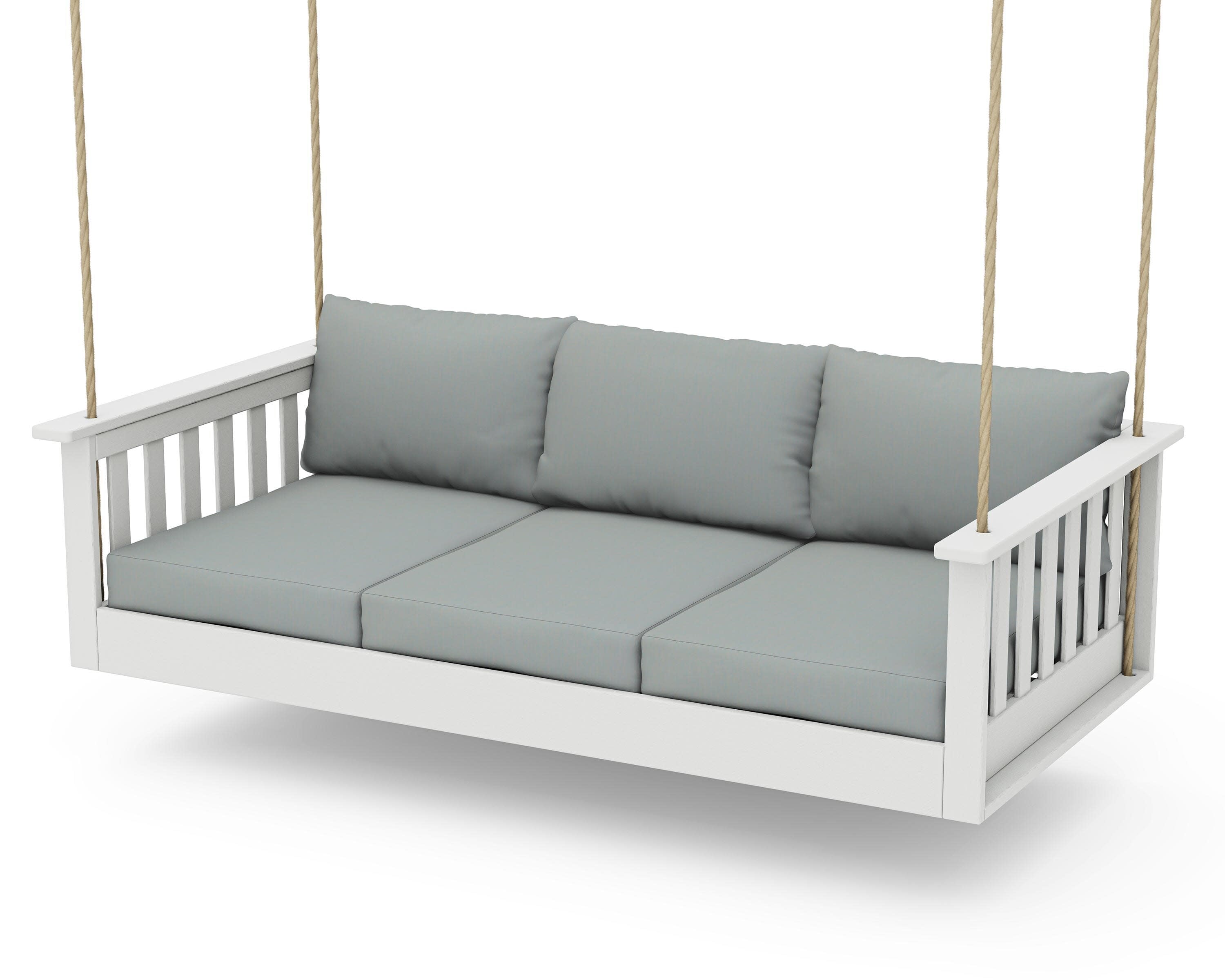 Vineyard Daybed Swing in Vintage White / Spa