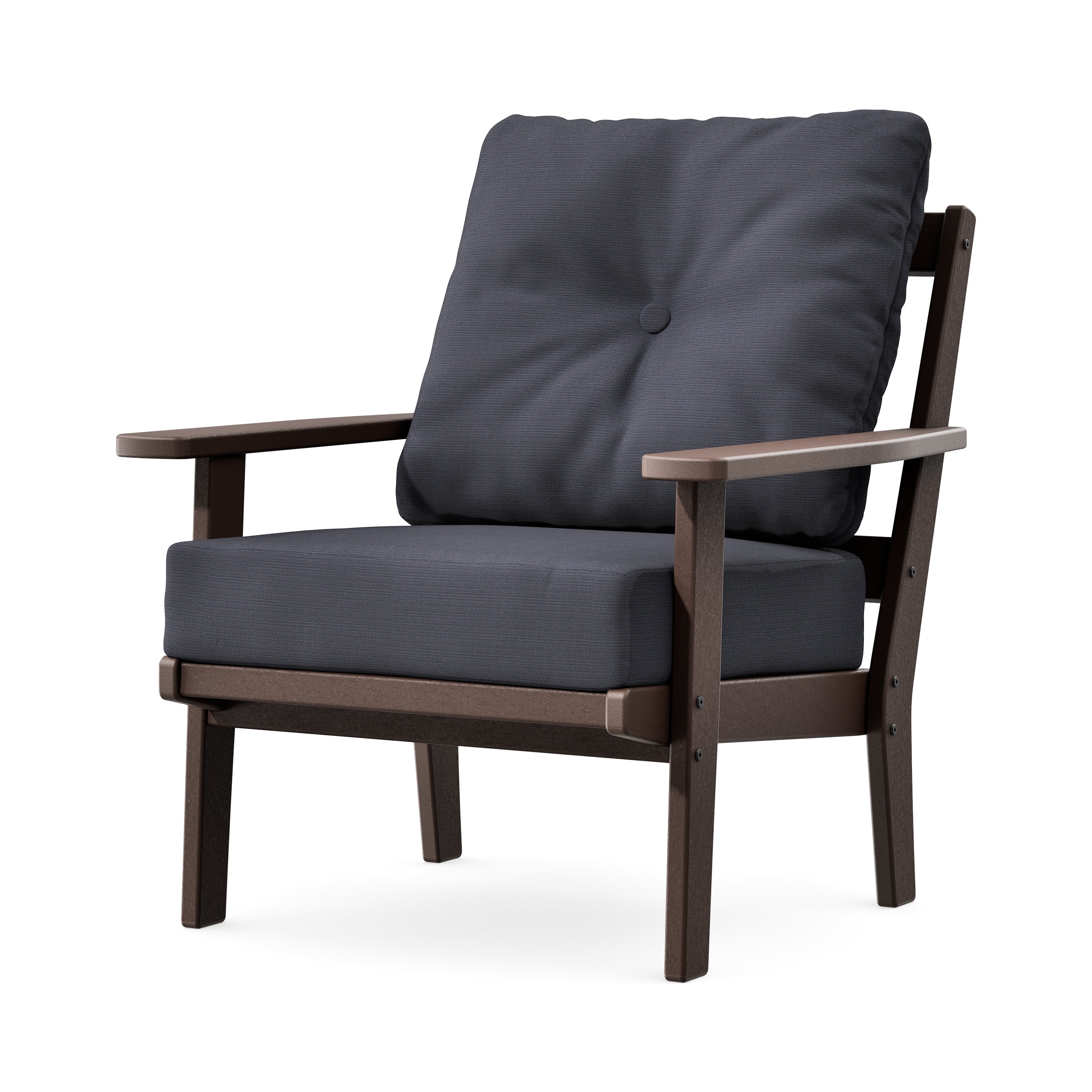 Prairie Deep Seating Chair in Mahogany / Midnight Linen