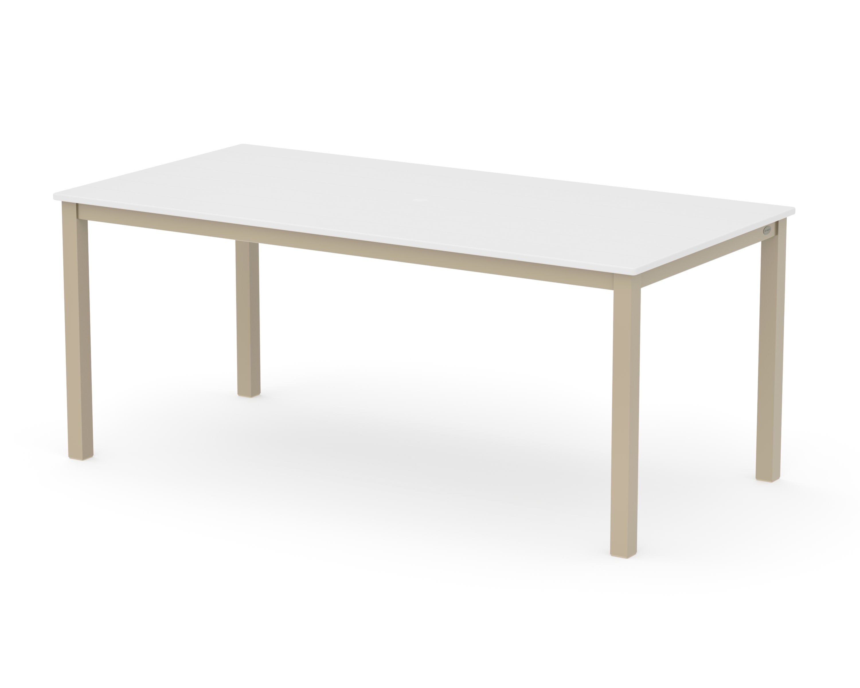 Main Street 36" x 72" Dining Table in Sand / White