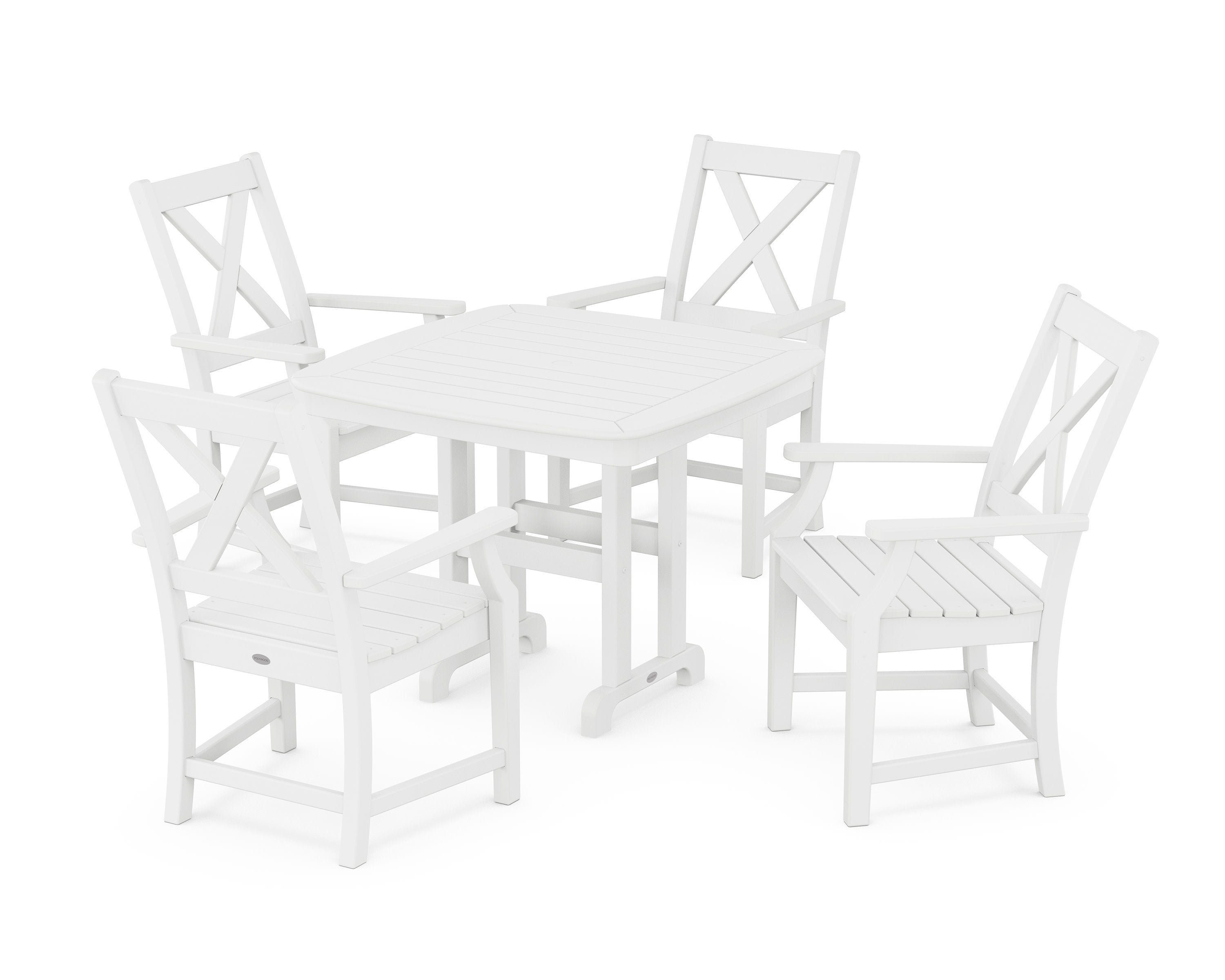 Braxton 5-Piece Dining Set in White
